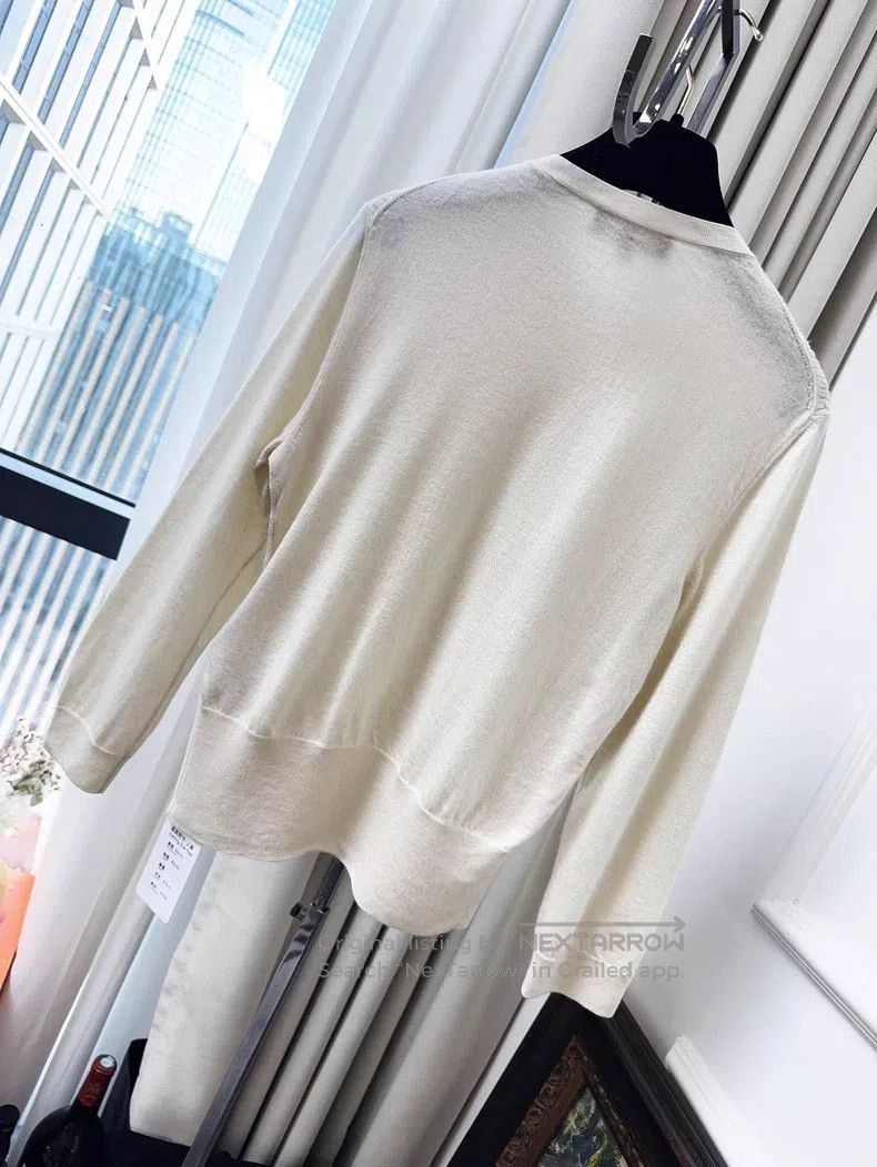 Loro Piana Loro Piana Beige White Baby Cashmere Crochet Turtleneck Un Size XS / US 0-2 / IT 36-38 - 2 Thumbnail
