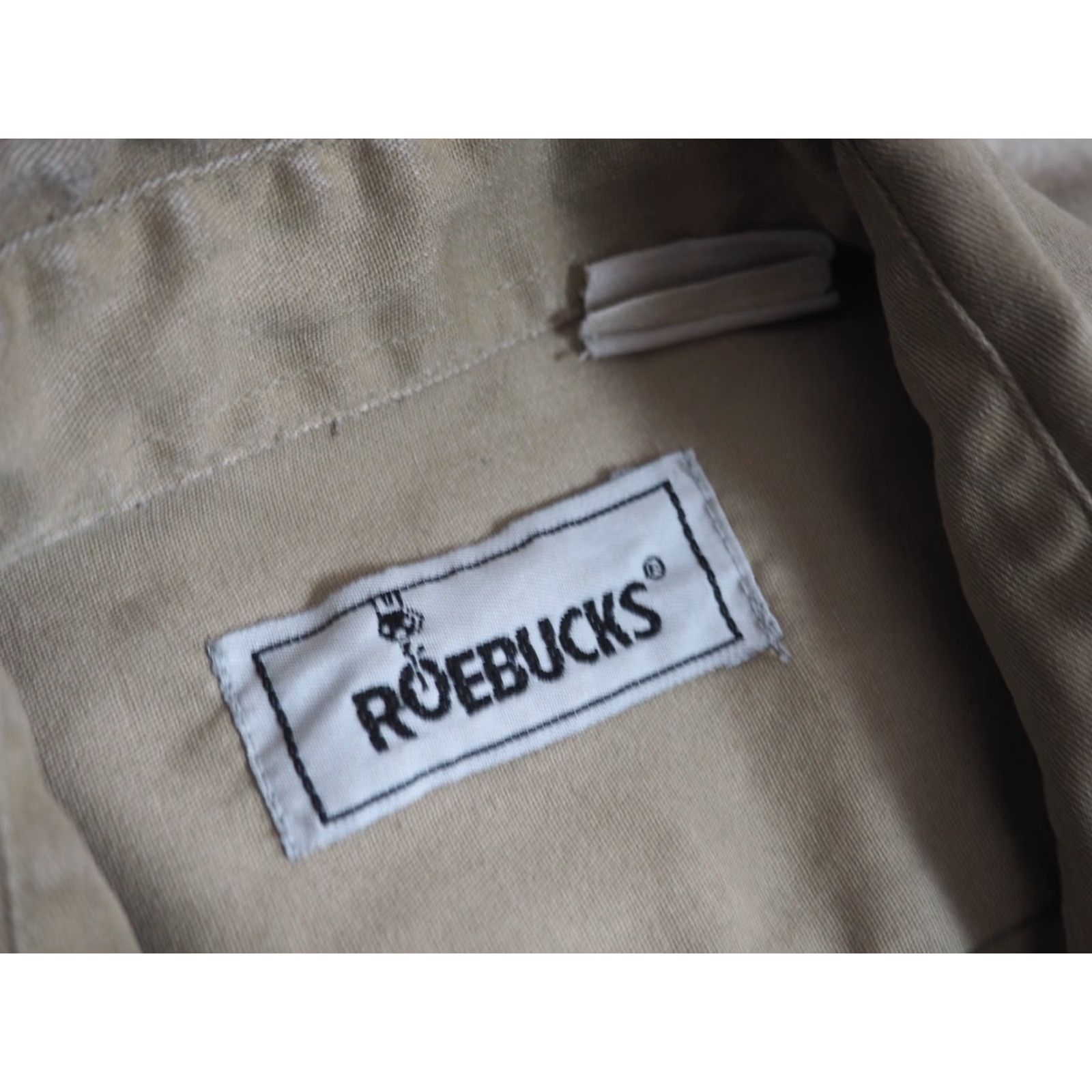 Sears VTG Roebucks Faded Grunge Distress Beige Button Work Shirt Mens L 1980s Beige Grunge Vintage Shirt Mens L Size US L / EU 52-54 / 3 - 6 Thumbnail