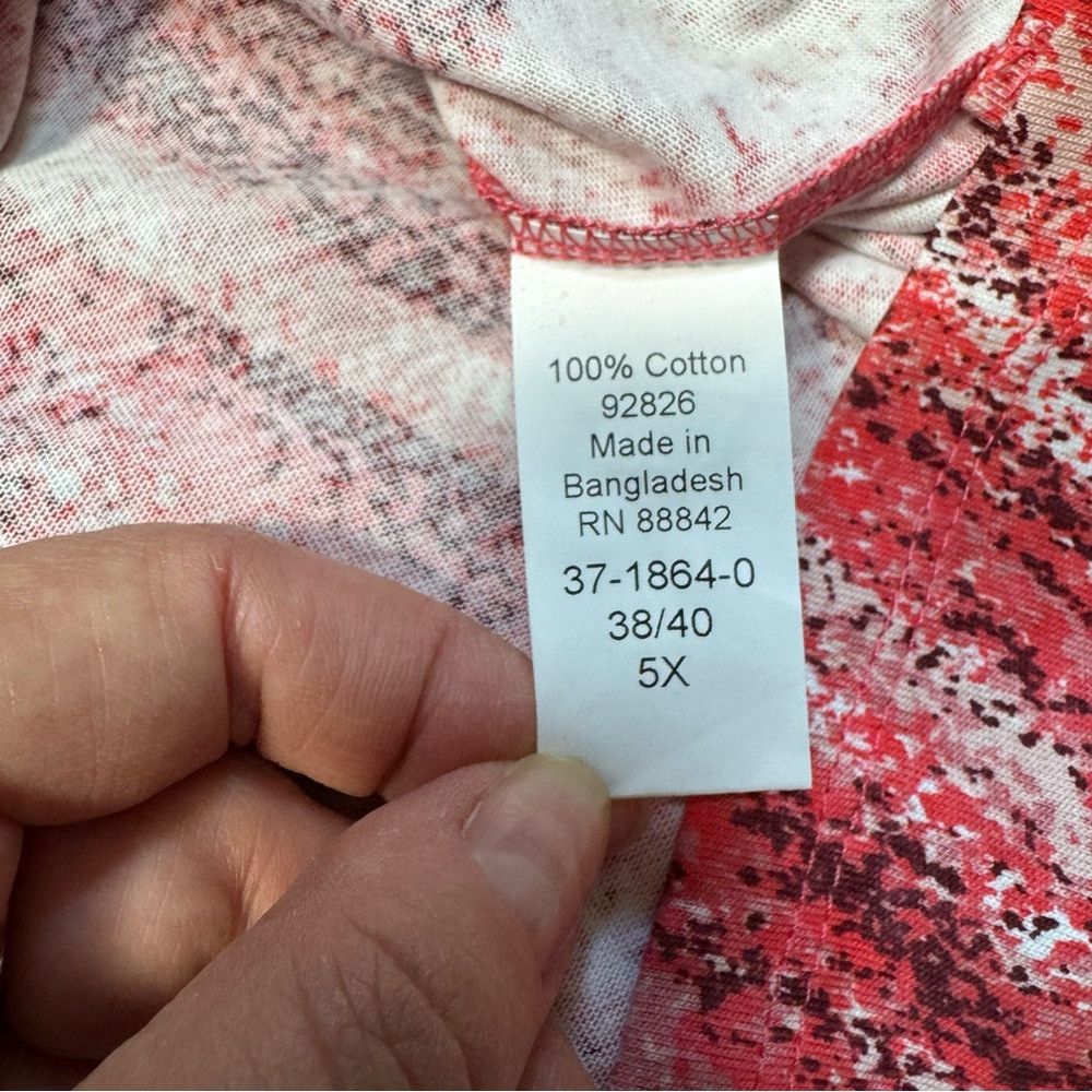 Other New Roaman's Stretch Cotton V-Neck 3/4 Sleeve Top Size 5X Size 4XL / US 24-26 - 8 Thumbnail