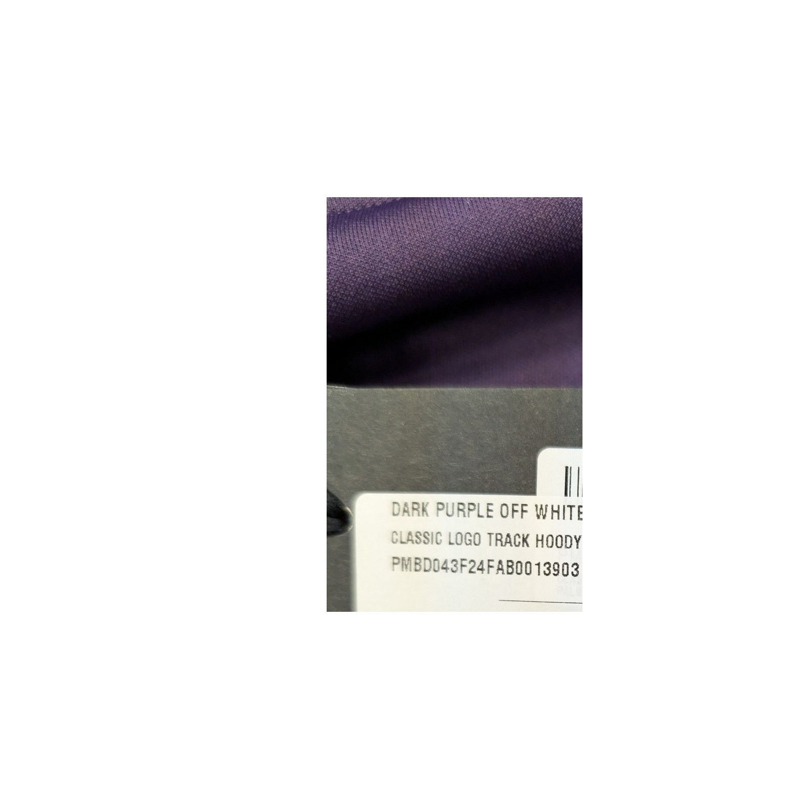 Palm Angels o1rshd1 Classic Logo Track Hoodie in Dark Purple / Off-White Size US XL / EU 56 / 4 - 22 Thumbnail