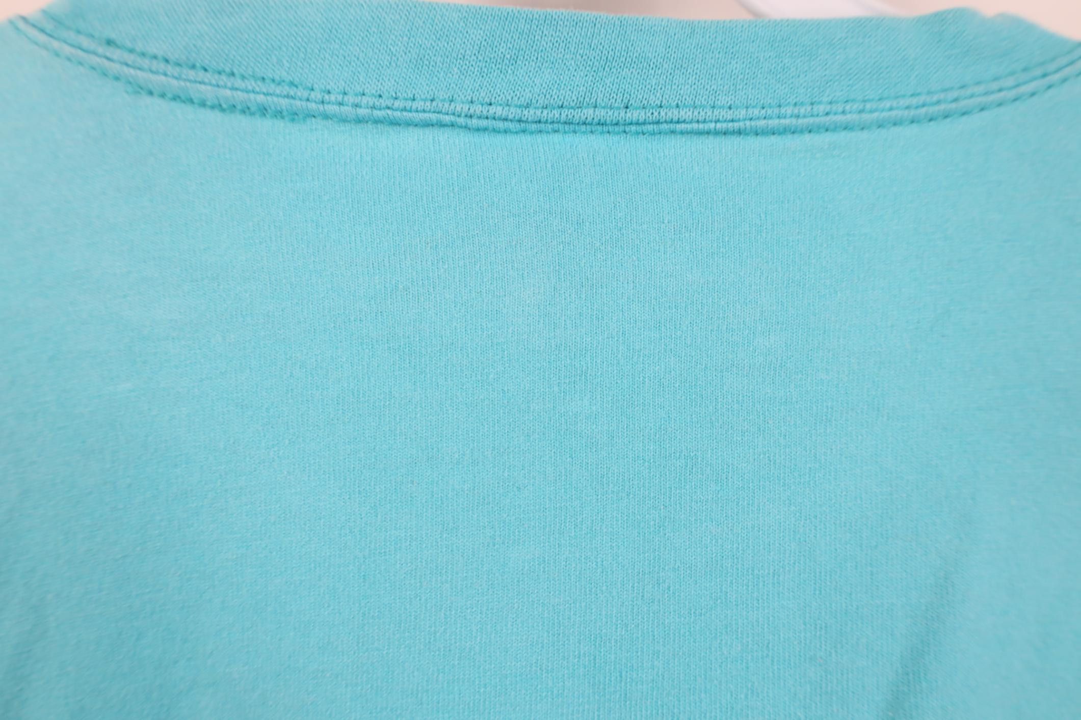 Vintage Vintage 90s Streetwear Heavyweight Cotton T-Shirt Blue USA Size US XXL / EU 58 / 5 - 11 Thumbnail