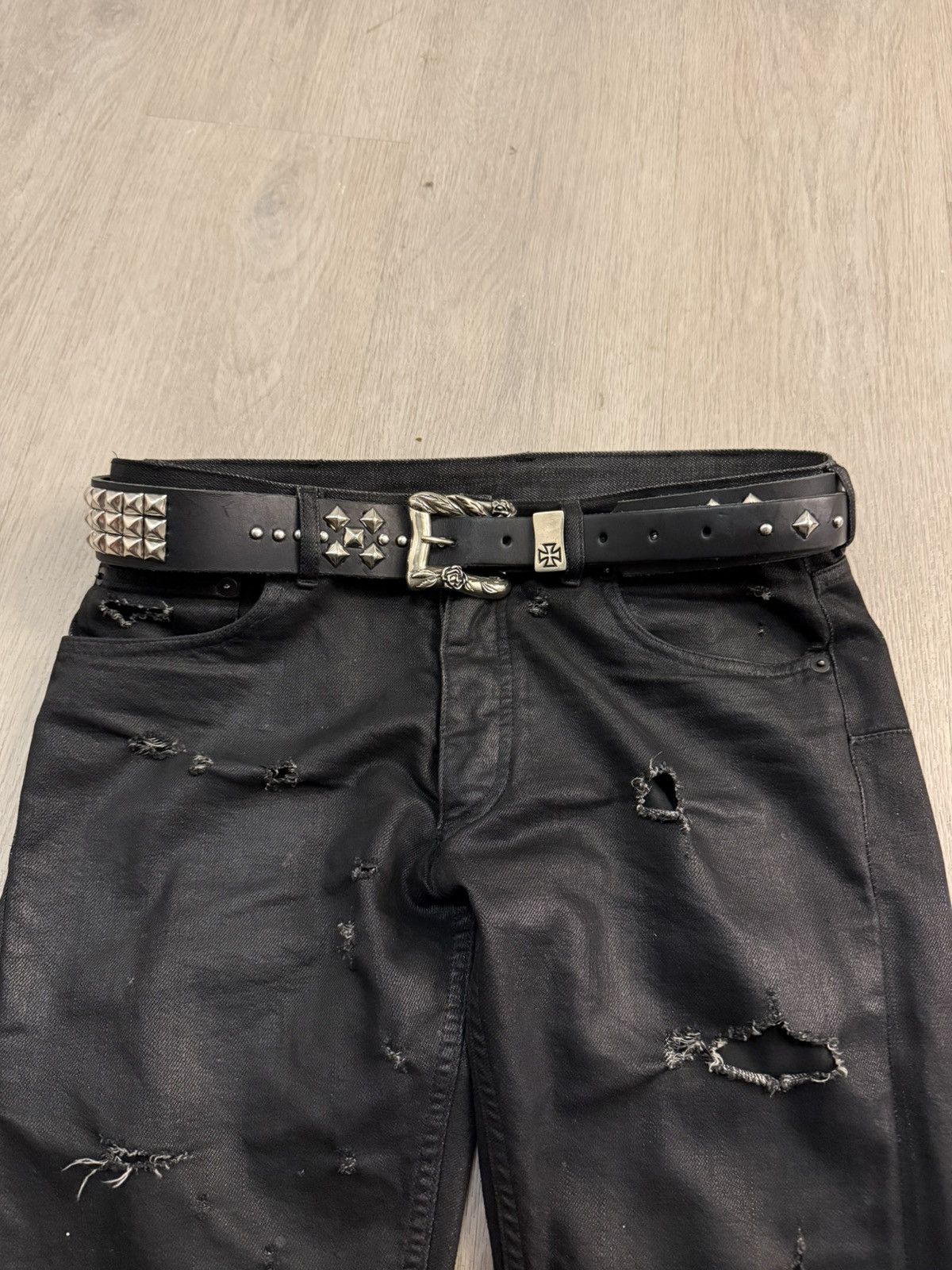 Dior Dior SS04 Hedi Slimane "Strip" Waxed Denim Size US 29 - 4 Thumbnail