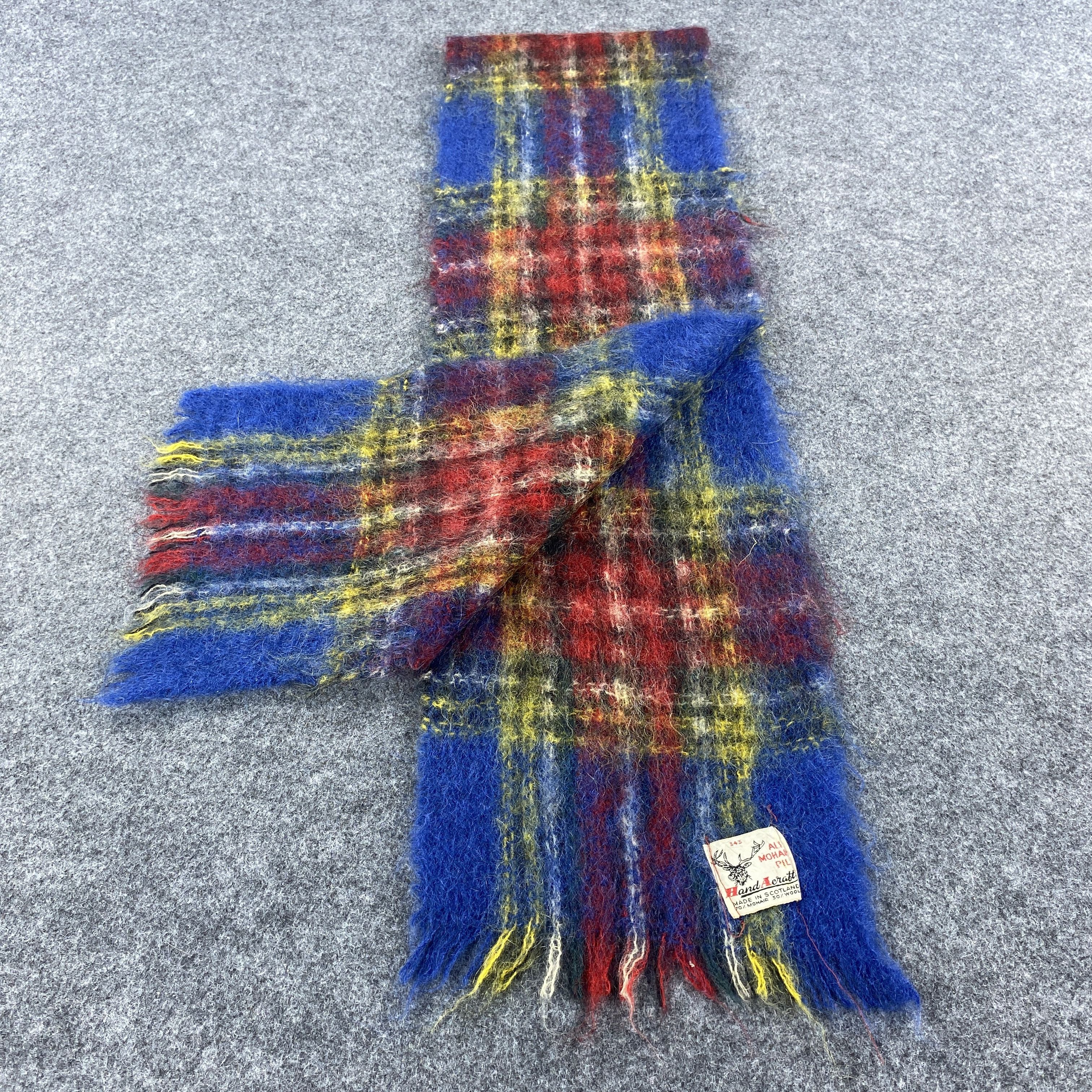 Vintage HAND ACRAFT MOHAIR Scarf # Muffler # Neckwear # D480 Size ONE SIZE - 4 Thumbnail
