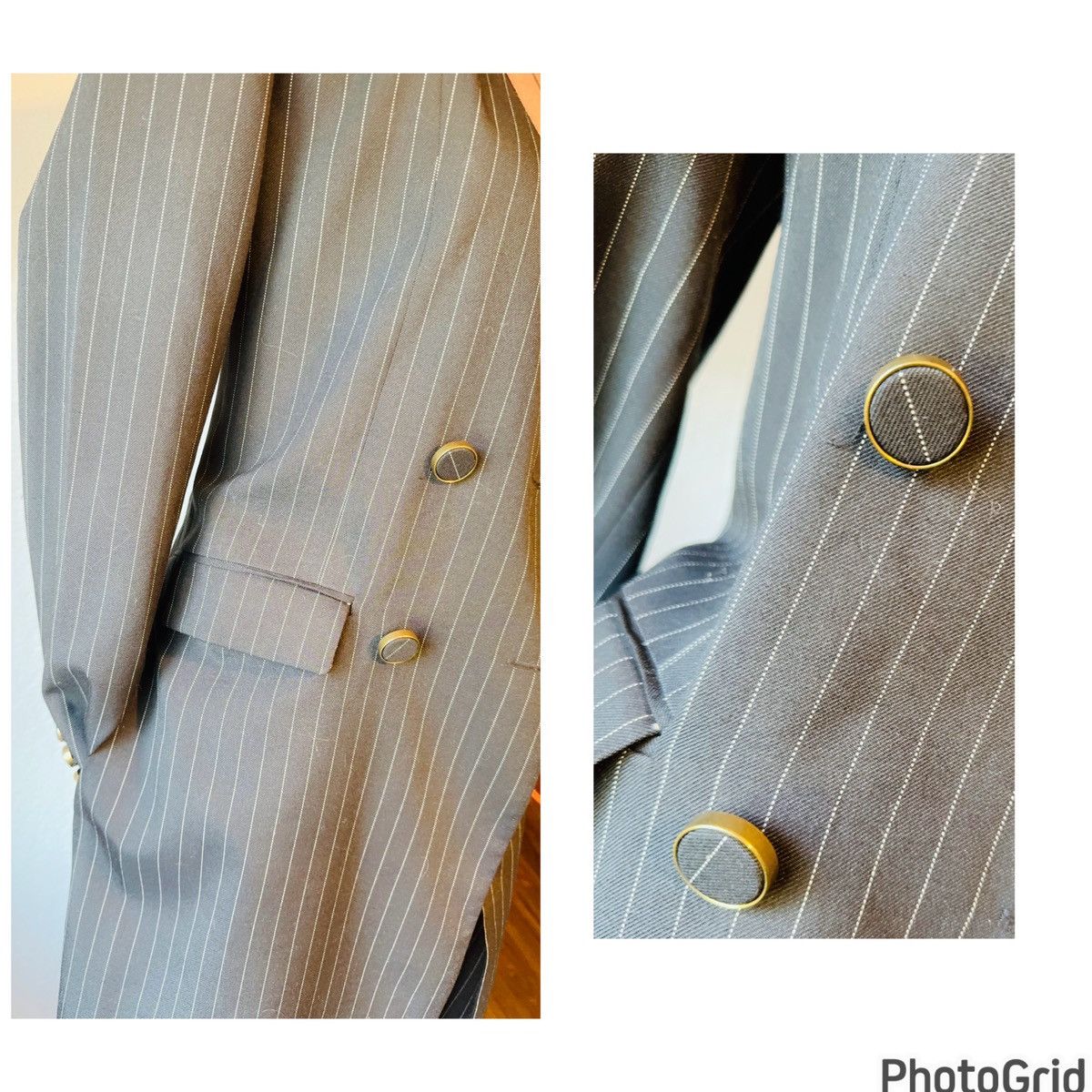 Zara ZARA Pinstriped Blazer Coat Size S / US 4 / IT 40 - 8 Thumbnail