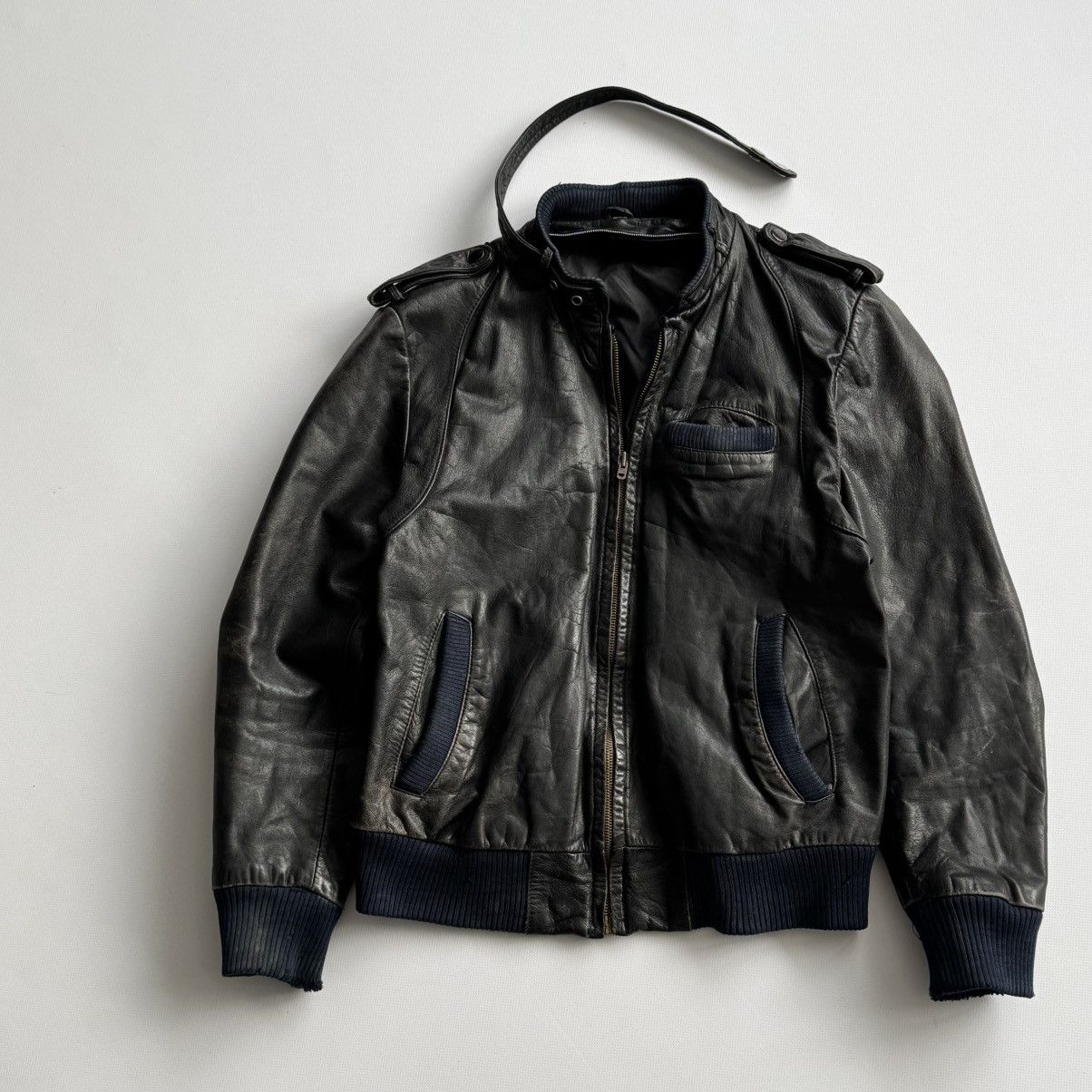 Vintage 1960s Vintage USA Talon Cafe Racer Motorcycle Leather Jacket Size US M / EU 48-50 / 2 - 4 Thumbnail