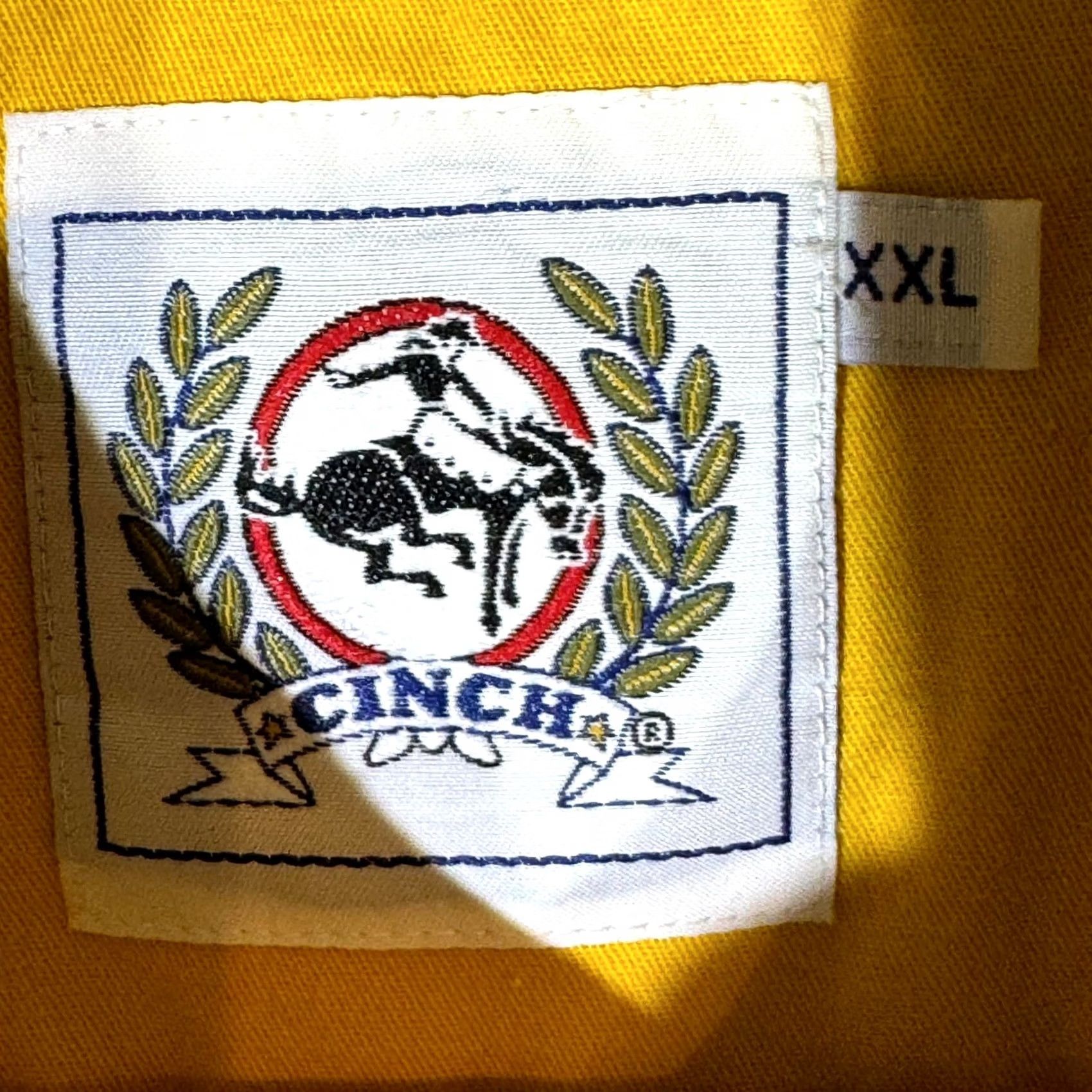 Vintage Cinch Shirt Men’s 2XL Yellow Plaid Cotton Long Sleeve Button-Down Excellent Size US XXL / EU 58 / 5 - 7 Thumbnail