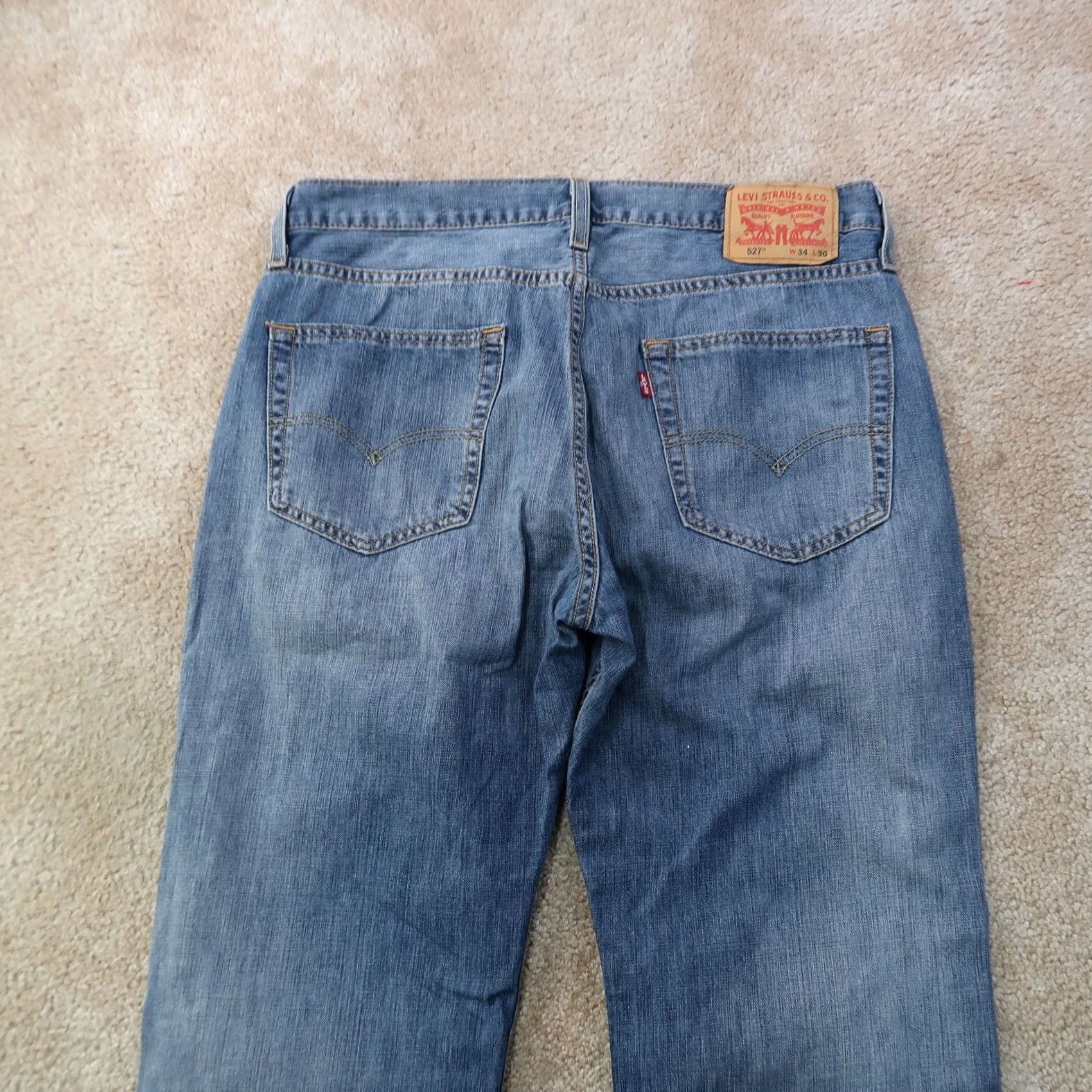 Levi's Levi's 527 Jeans Bootcut Denim 34x30 Blue Regular Men Vintage Distressed Western Cowboy Shirt? Size US 34 / EU 50 - 7 Thumbnail
