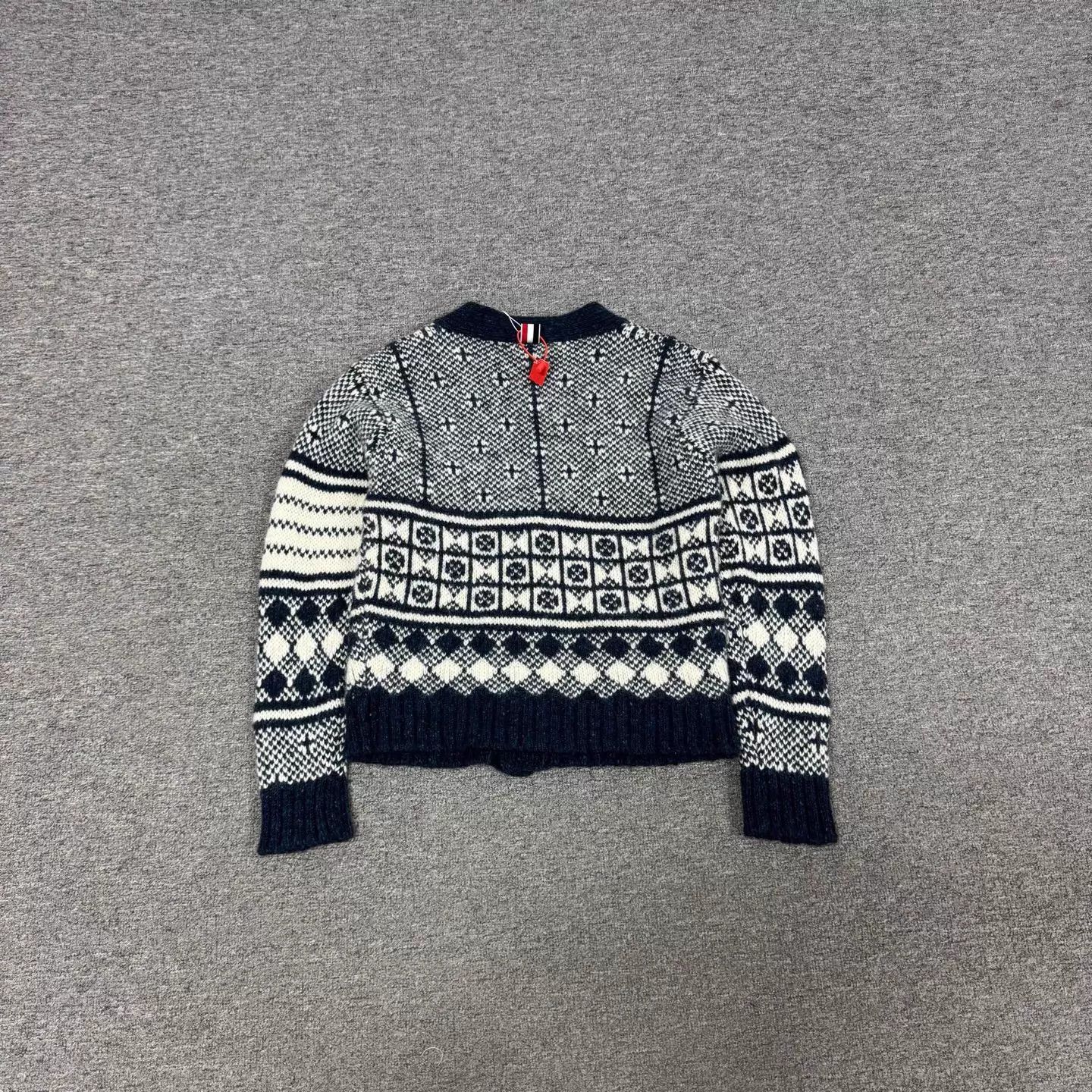 Thom Browne TB Fair Isle 4-Bar Wool Mohair Cardigan Size 1 New Size US S / EU 44-46 / 1 - 2 Thumbnail