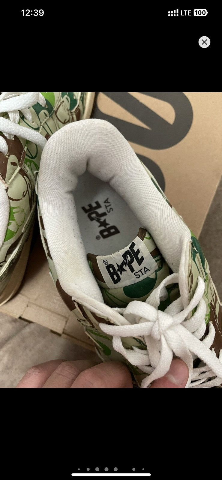 Bape Bape Bapesta Vintage Baby Milo Green Camo Sneakers Size US 10 / EU 43 - 7 Thumbnail