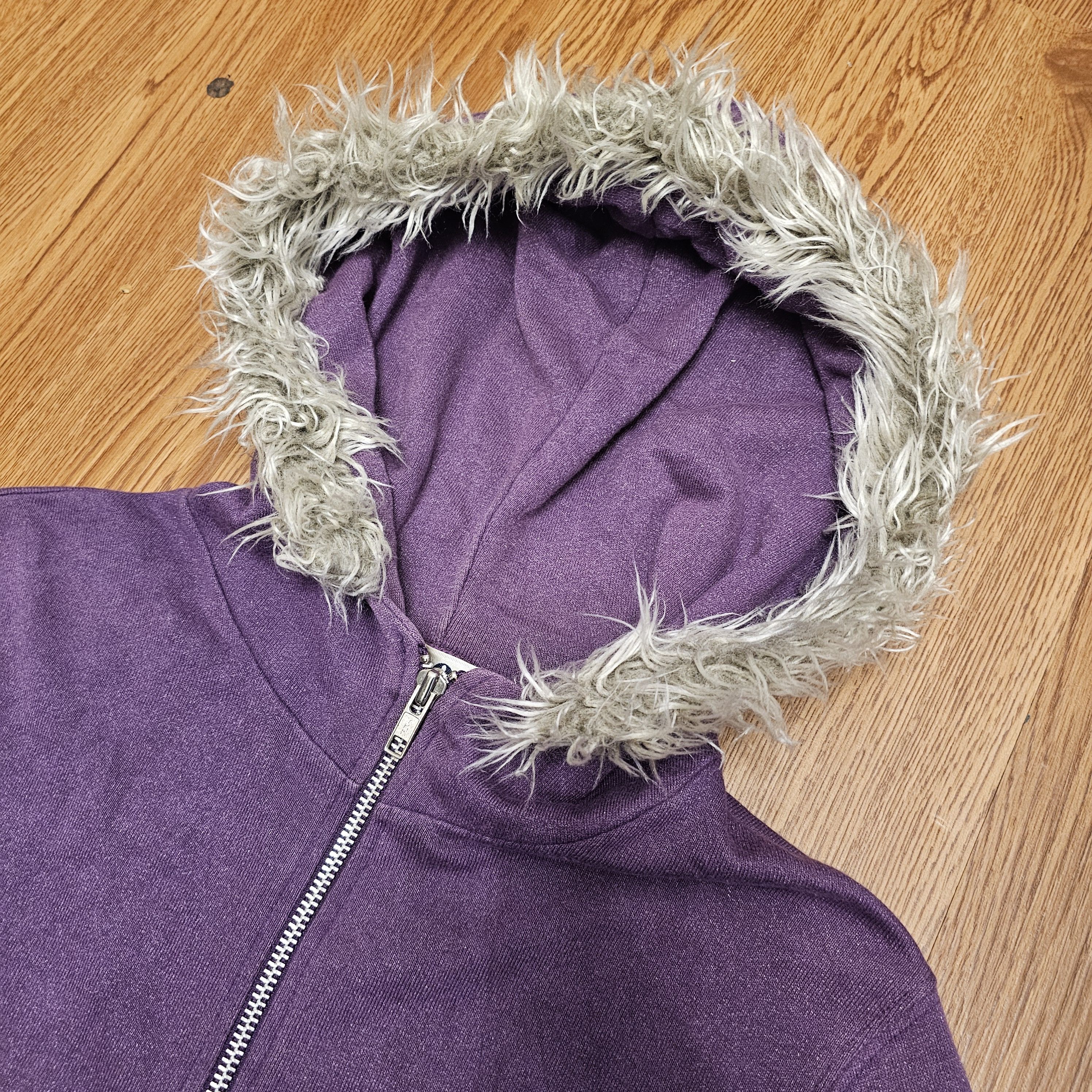 If Six Was Nine Faux Fur Archive H2O Jeans Racoon Lurex Purple Hoodie Size M / US 6-8 / IT 42-44 - 4 Thumbnail