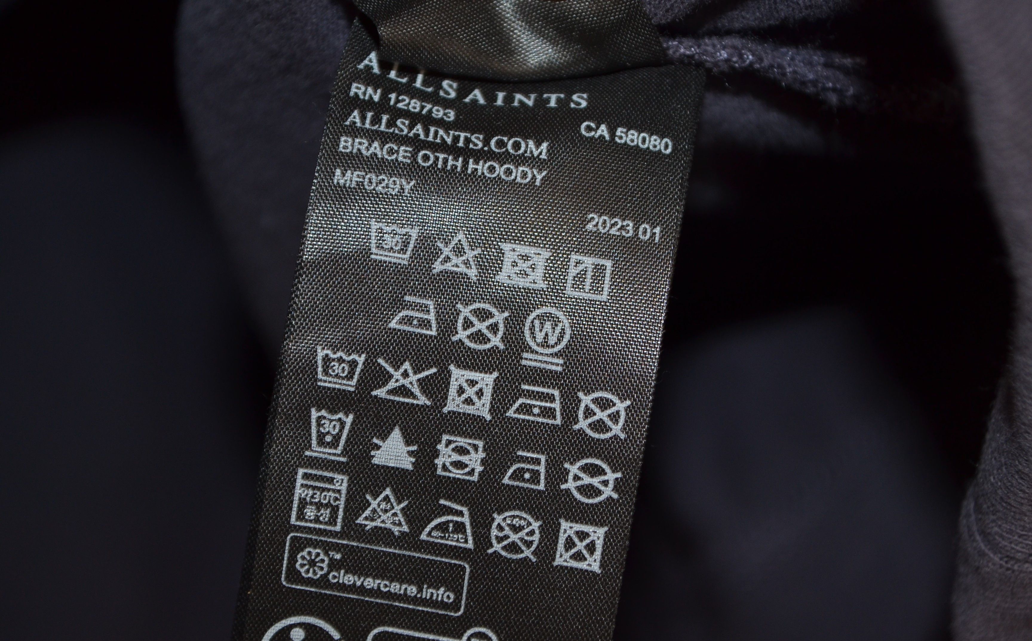 Allsaints All Saints Brace Pullover Brushed Cotton Hoodie S Size US S / EU 44-46 / 1 - 7 Thumbnail