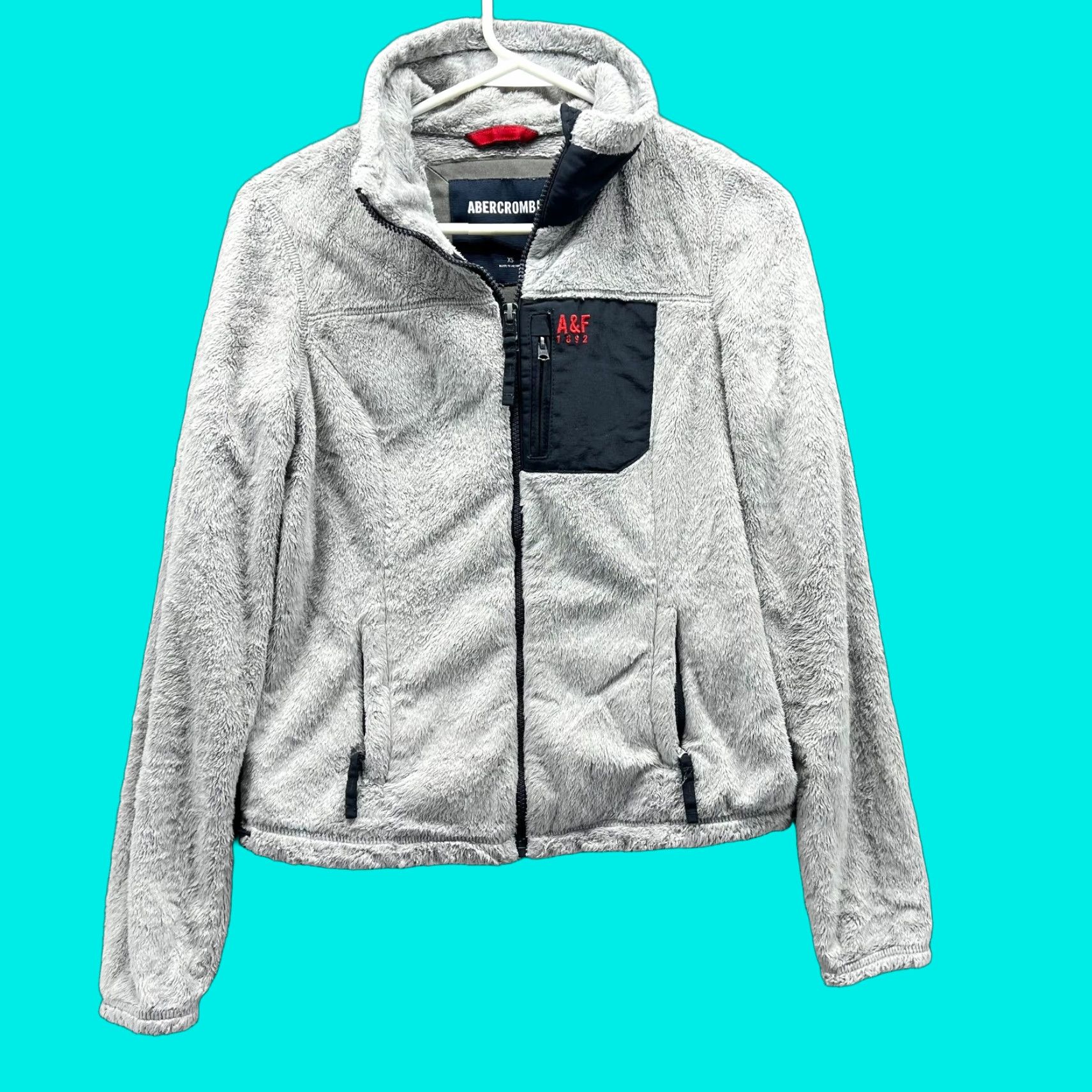 Abercrombie & Fitch VINTAGE Abercrombie & Fitch Jacket Womens XS Gray Full Zip Fleece Plush Sherpa Cozy Jacket Womens XS Gray Full Zip Fleece Plush Sherpa Cozy Size XS / US 0-2 / IT 36-38 - 1 Thumbnail
