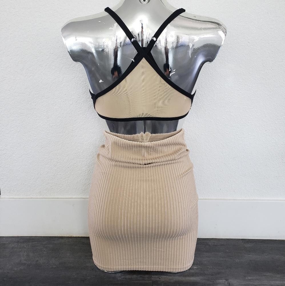 Designer Nude Ribbed High Waisted Midi Size 28" / US 6 / IT 42 - 2 Thumbnail