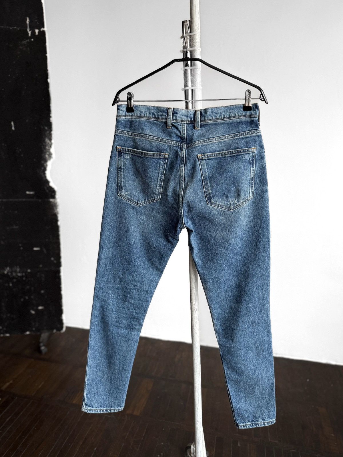 Zara ZARA Man Distressed Slim Fit Jeans Blue Denim Ripped Size US 32 / EU 48 - 3 Thumbnail