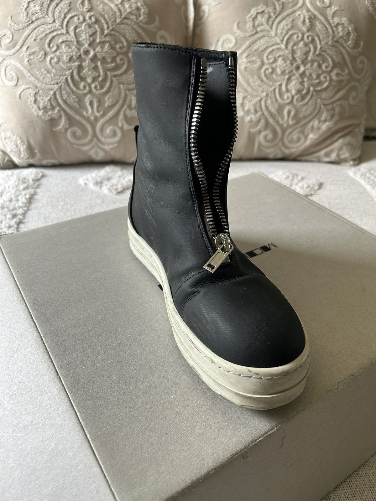 Rick Owens Drkshdw Rick Owens DRKSHDW Front Zip Sneaker Size US 7.5 / IT 37.5 - 2 Thumbnail