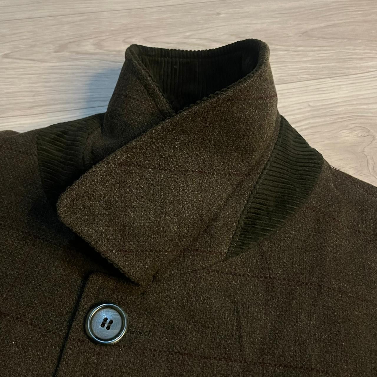 Burberry VINTAGE Burberry coat nova check virgin wool green olive Size US L / EU 52-54 / 3 - 8 Thumbnail