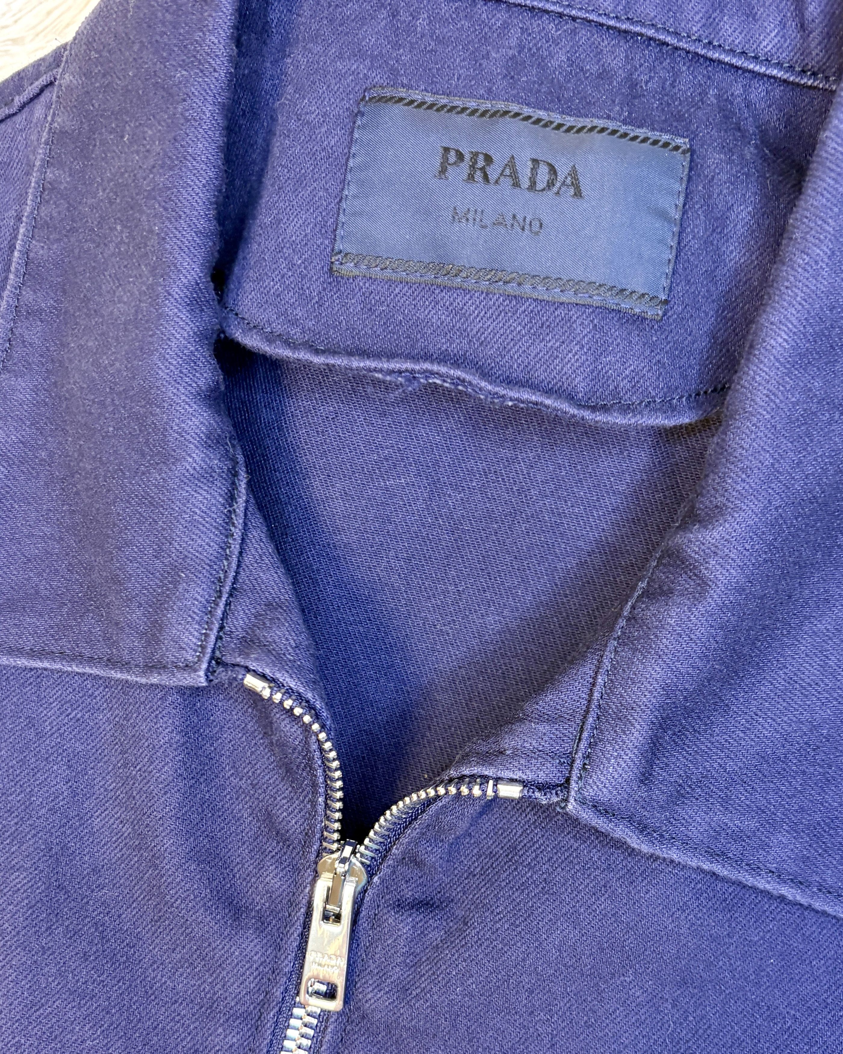 Prada Prada SS 2025 Cotton Denim Bomber Jacket. XL Size US XL / EU 56 / 4 - 6 Thumbnail