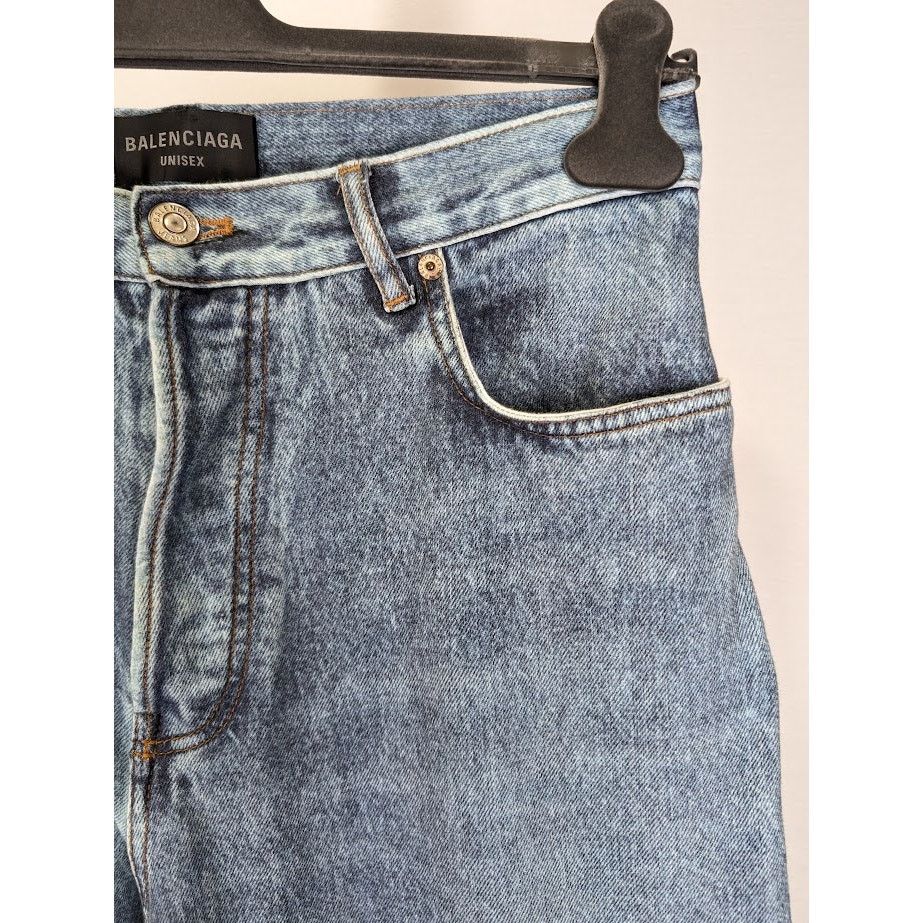 Balenciaga o1rshd1 Baggy Denim Jeans in Blue Size US 30 / EU 46 - 8 Thumbnail