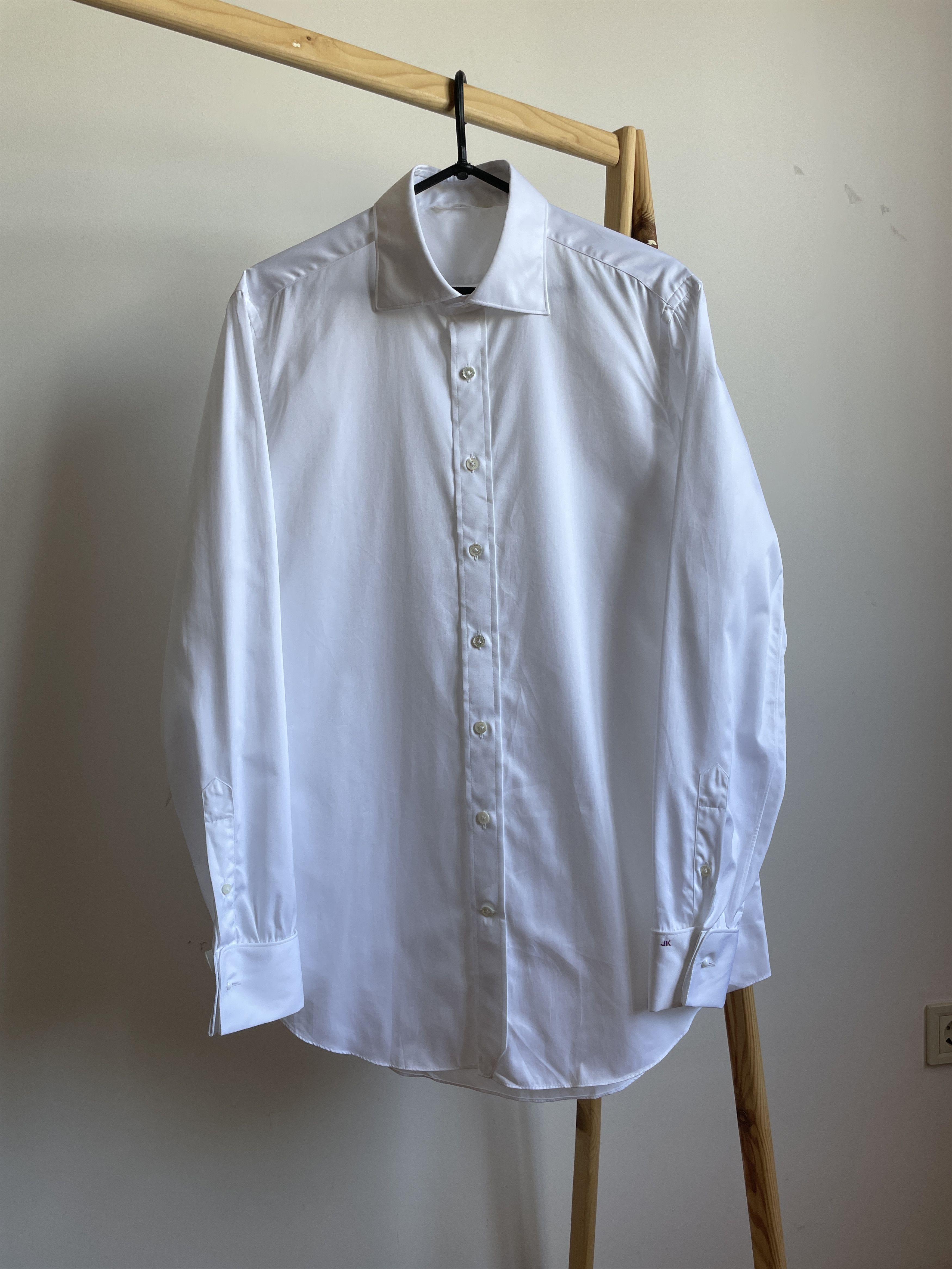 Suitsupply Suitsupply Cufflinks Slim Fit White Dress Shirt Size 46R - 1 Thumbnail