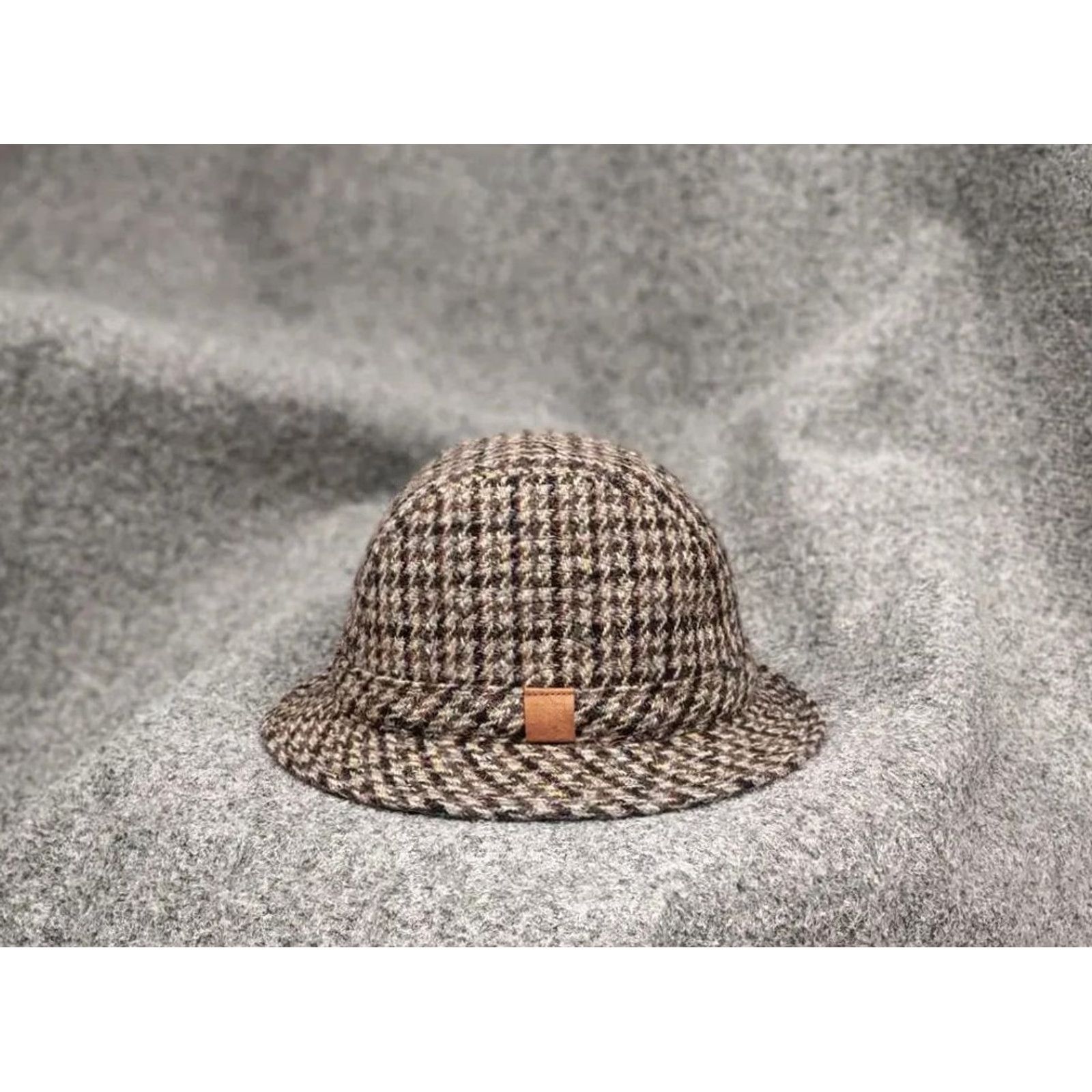 Harris Tweed Vintage Harris Tweed Wool Hat Fedora England - Classic Trilby Hat, Herringbone, Size S, Brown, Wool, 80's, Mens Size ONE SIZE - 2 Thumbnail