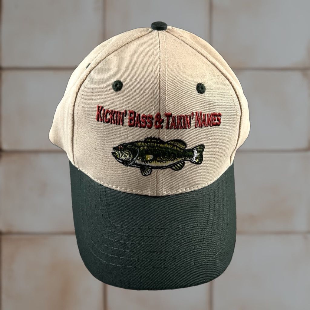 Vintage Bass Snapback Cap Hat Embroidered Adjustable Baseball Cap One Size Men Cream Solid Cotton Polyester Sport Outdoor Fish Summer Spring Fall Vintage: No Size ONE SIZE - 1 Thumbnail