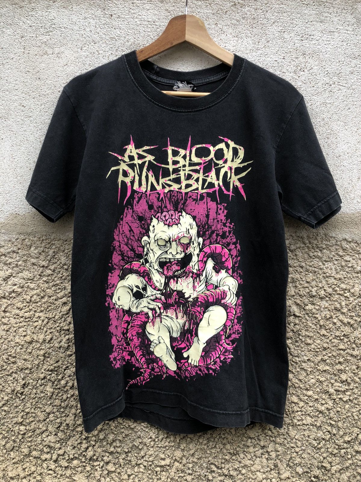 Vintage As Blood Runs Black Deathcore Tshirt