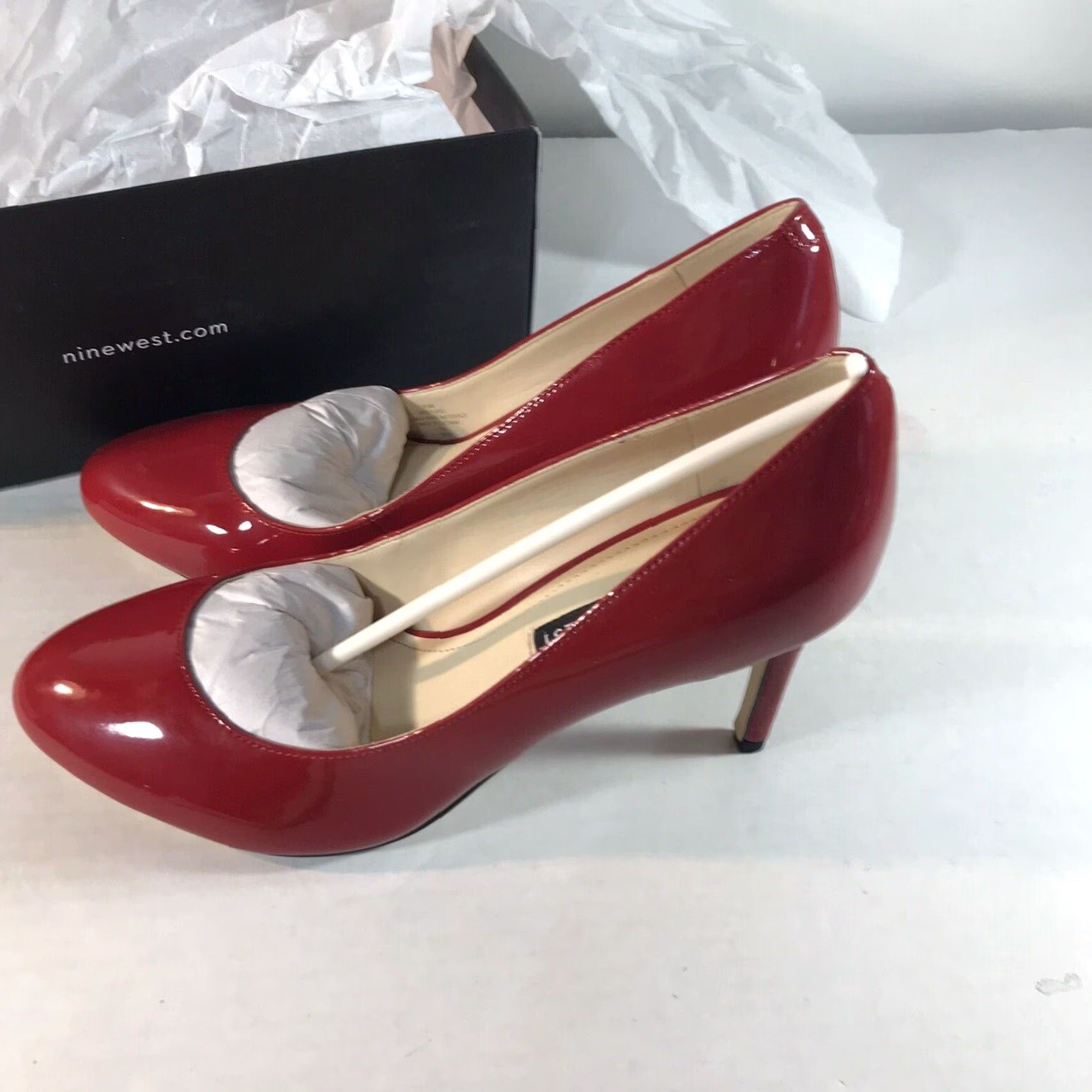 Nine West Nine West Pump Heels Womens Size 8.5M Red Patent Leather 4in Stiletto New Size US 9 / IT 39 - 4 Thumbnail