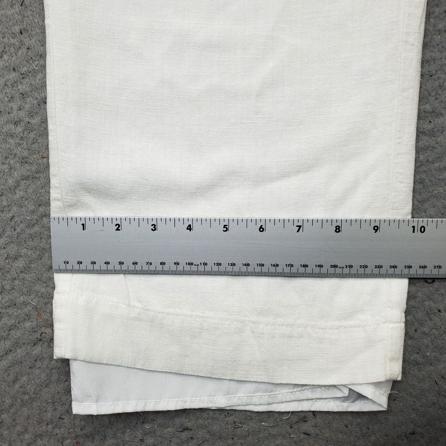 Vintage Halogen Trouser Pants Womens Small White Linen Blend Patch Pocket Wide Leg Lined Size 28" / US 6 / IT 42 - 6 Thumbnail