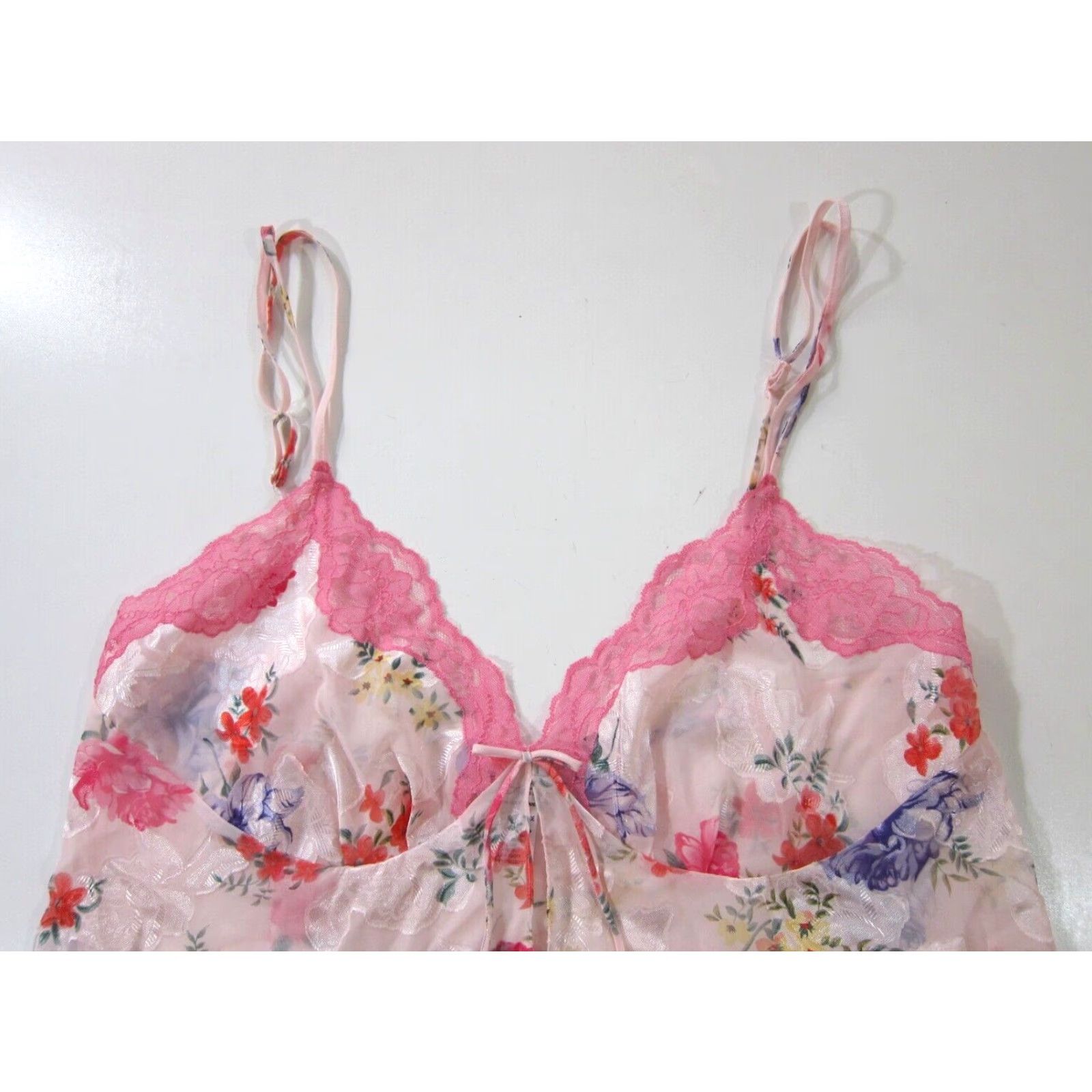 Vintage Secret Treasures Camisole Lingerie Spaghetti Strap Floral 1XL Pink Size ONE SIZE - 3 Thumbnail