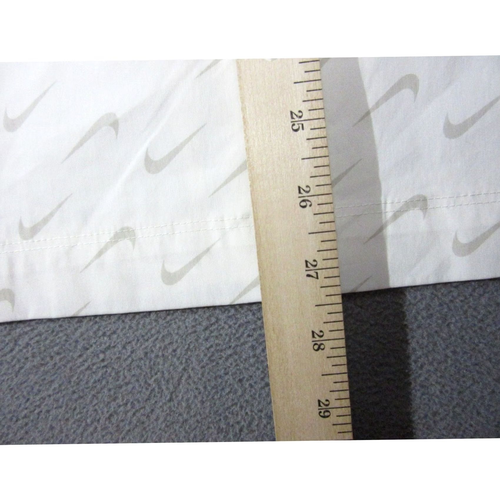 Nike Nike Shirt Womens L Sail White Button Up New Swoosh AOP Monogram Oversize Size L / US 10 / IT 46 - 4 Thumbnail