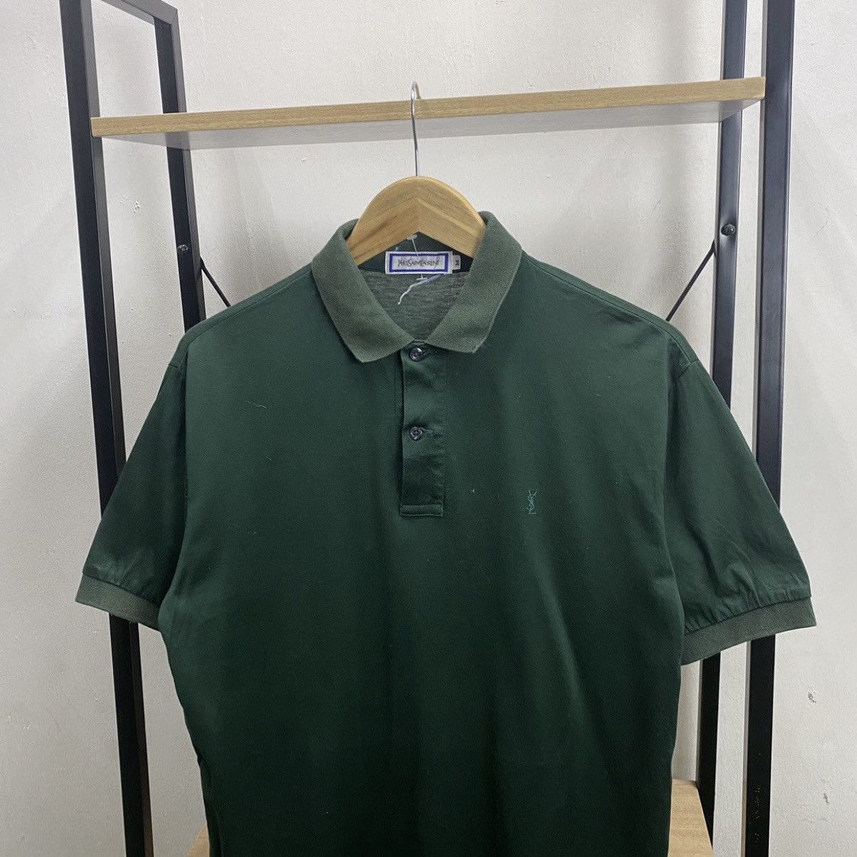 Yves Saint Laurent Vintage Yves Saint Laurent YSL Green Short Sleeve Polo Shirt Size US M / EU 48-50 / 2 - 3 Thumbnail
