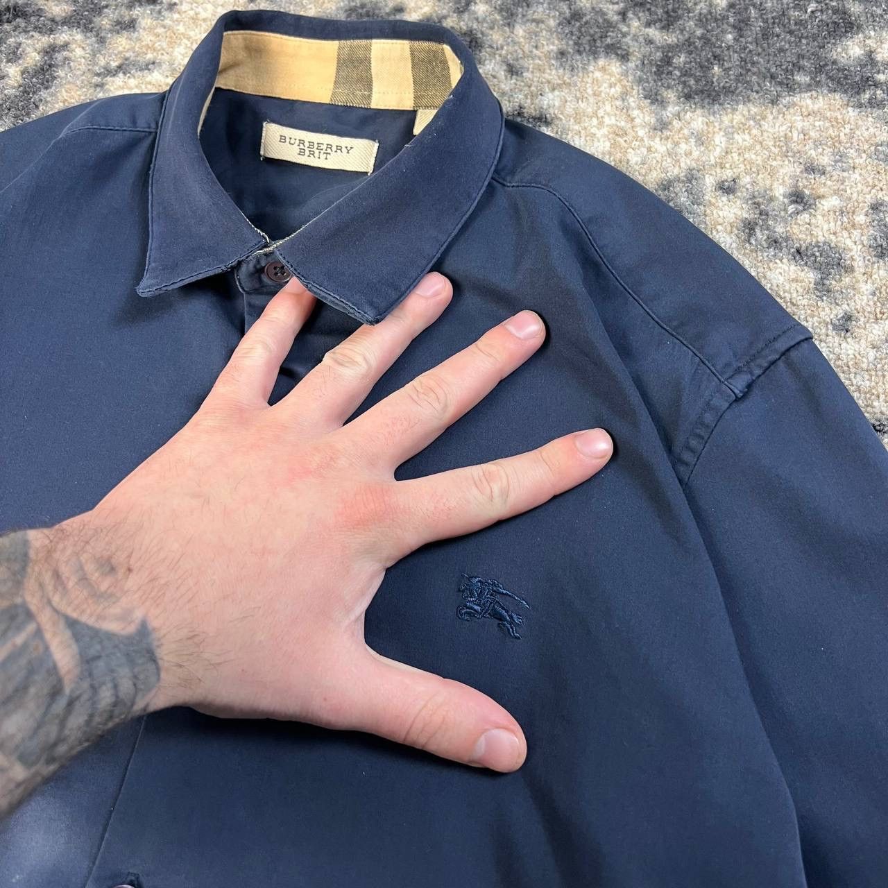 Burberry Burberry Nova Check Mini Logo Luxury Button Up Shirt Size US M / EU 48-50 / 2 - 4 Thumbnail