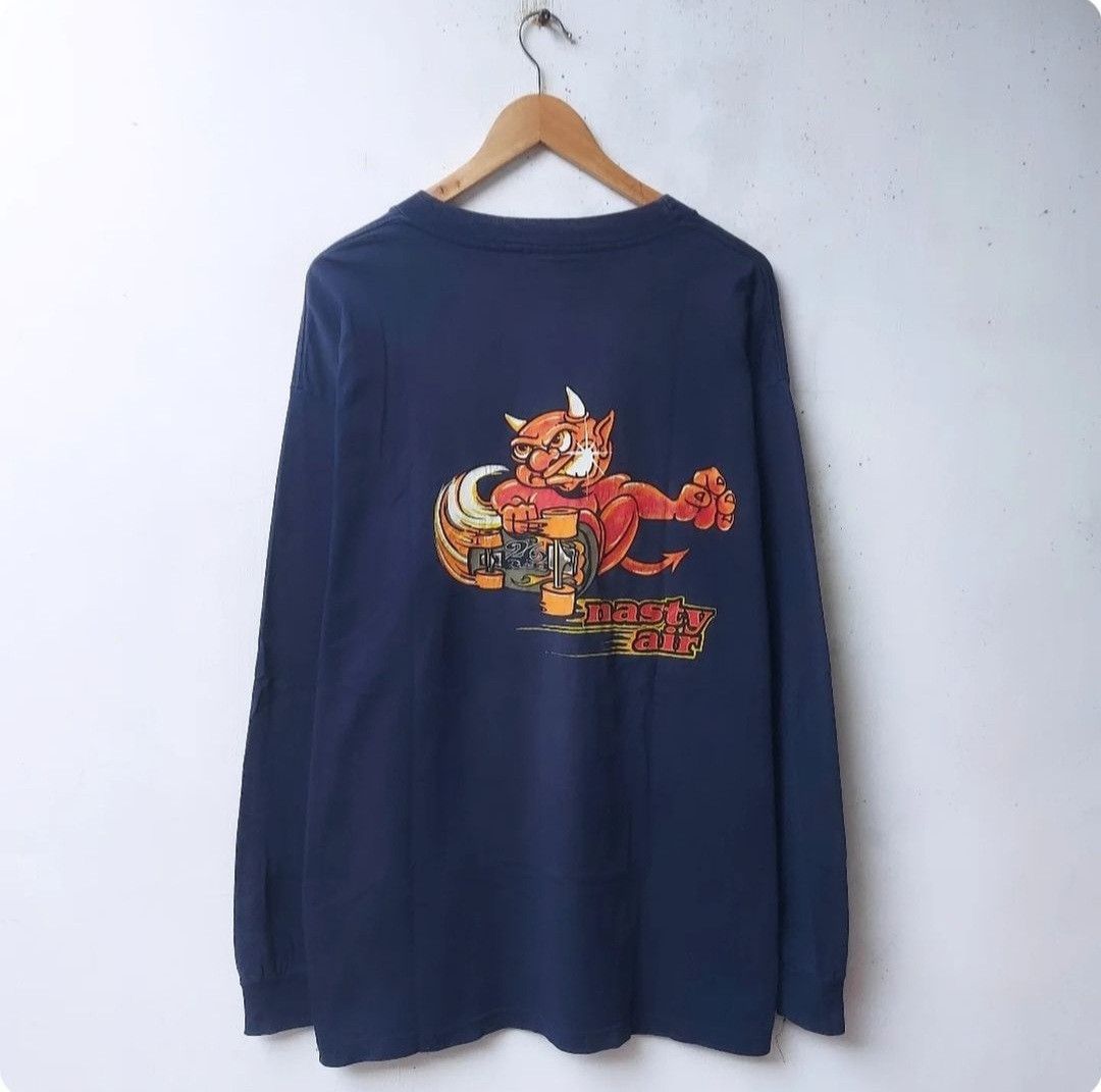 Vintage Vtg 90s RED Skateboards Long Sleeve Tshirt Size US L / EU 52-54 / 3 - 1 Thumbnail