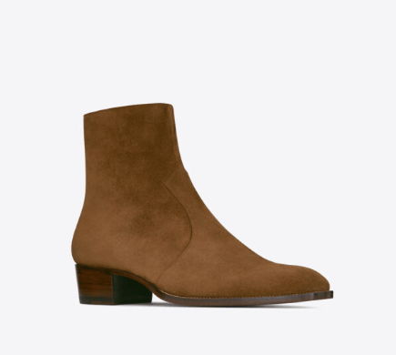 Saint Laurent Paris o1bcso1str0724 Wyatt Zipped Boots in Brown Size US 10 / EU 43 - 1 Thumbnail