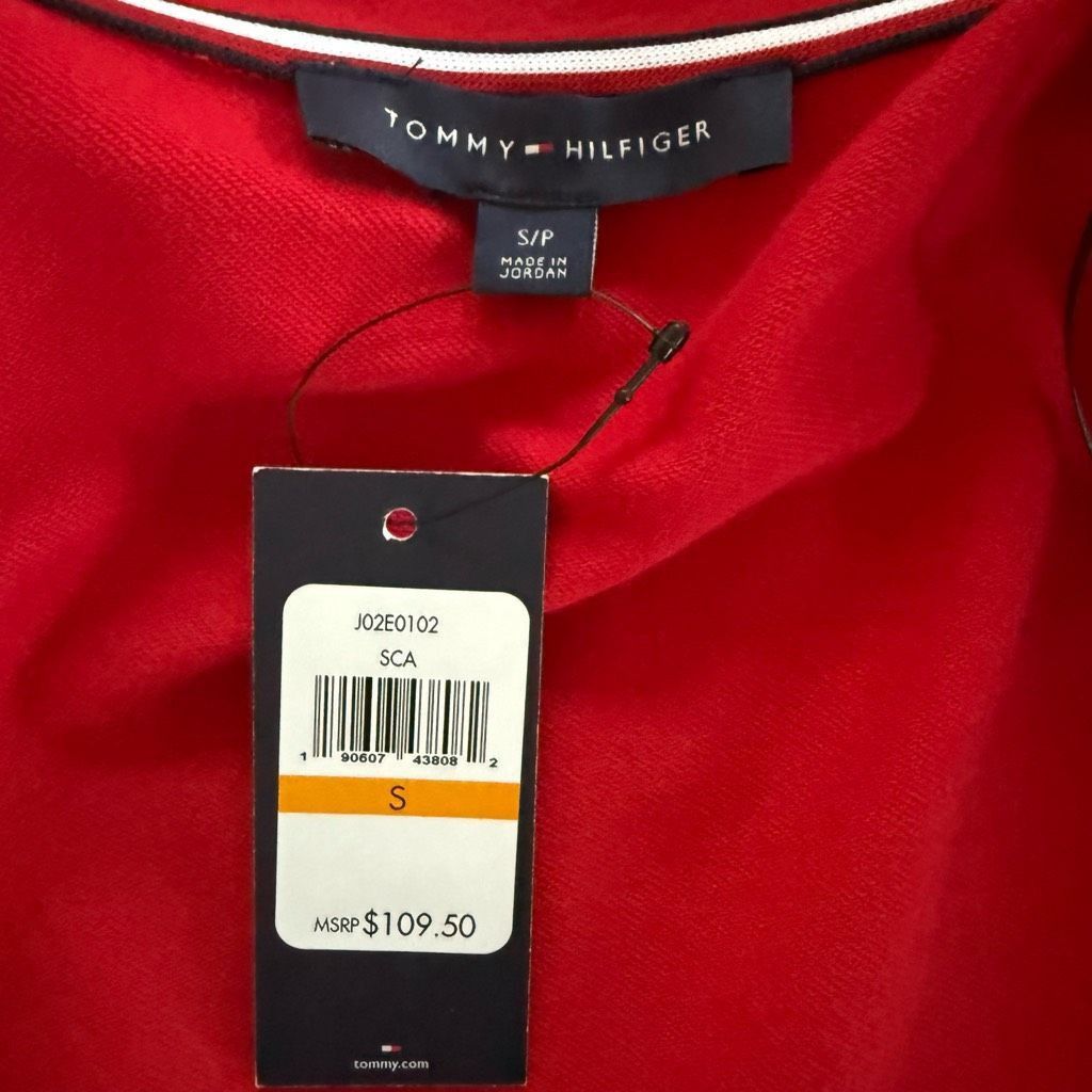 Tommy Hilfiger NWT Tommy Hilfiger Women's Military Band Jacket Red $109 S Size S / US 4 / IT 40 - 8 Thumbnail