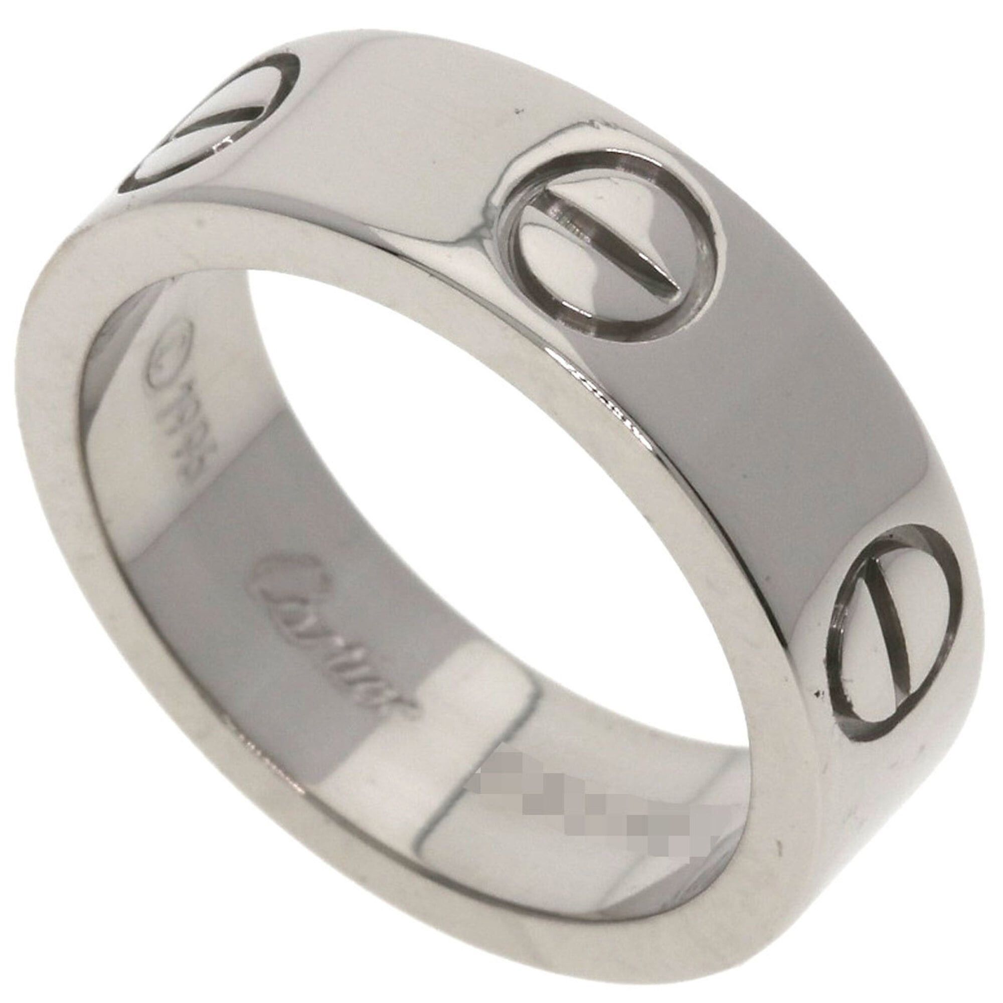 Cartier Cartier Love Ring #48, 18K White Gold, Women's Ring, CARTIER Size ONE SIZE - 1 Thumbnail