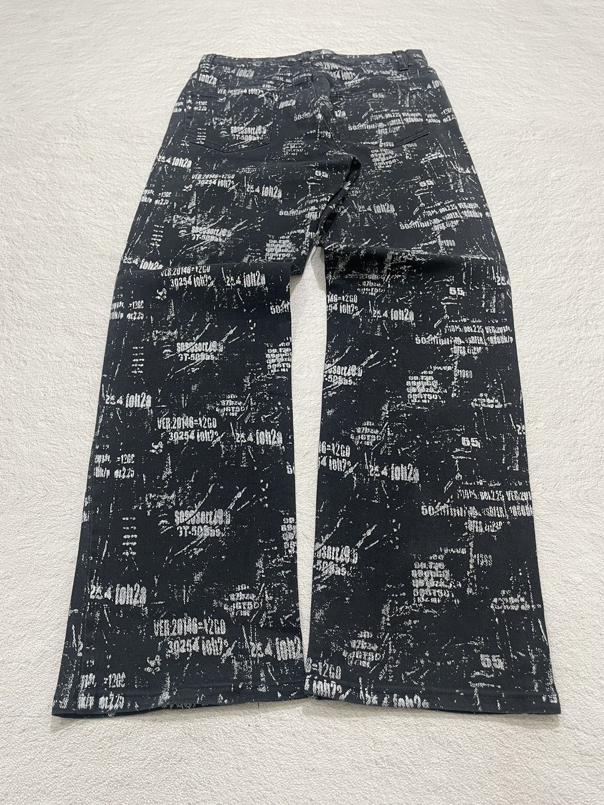 In The Attic In The Attic Full Print Word Jeans y2k Style Size US 27 - 6 Thumbnail