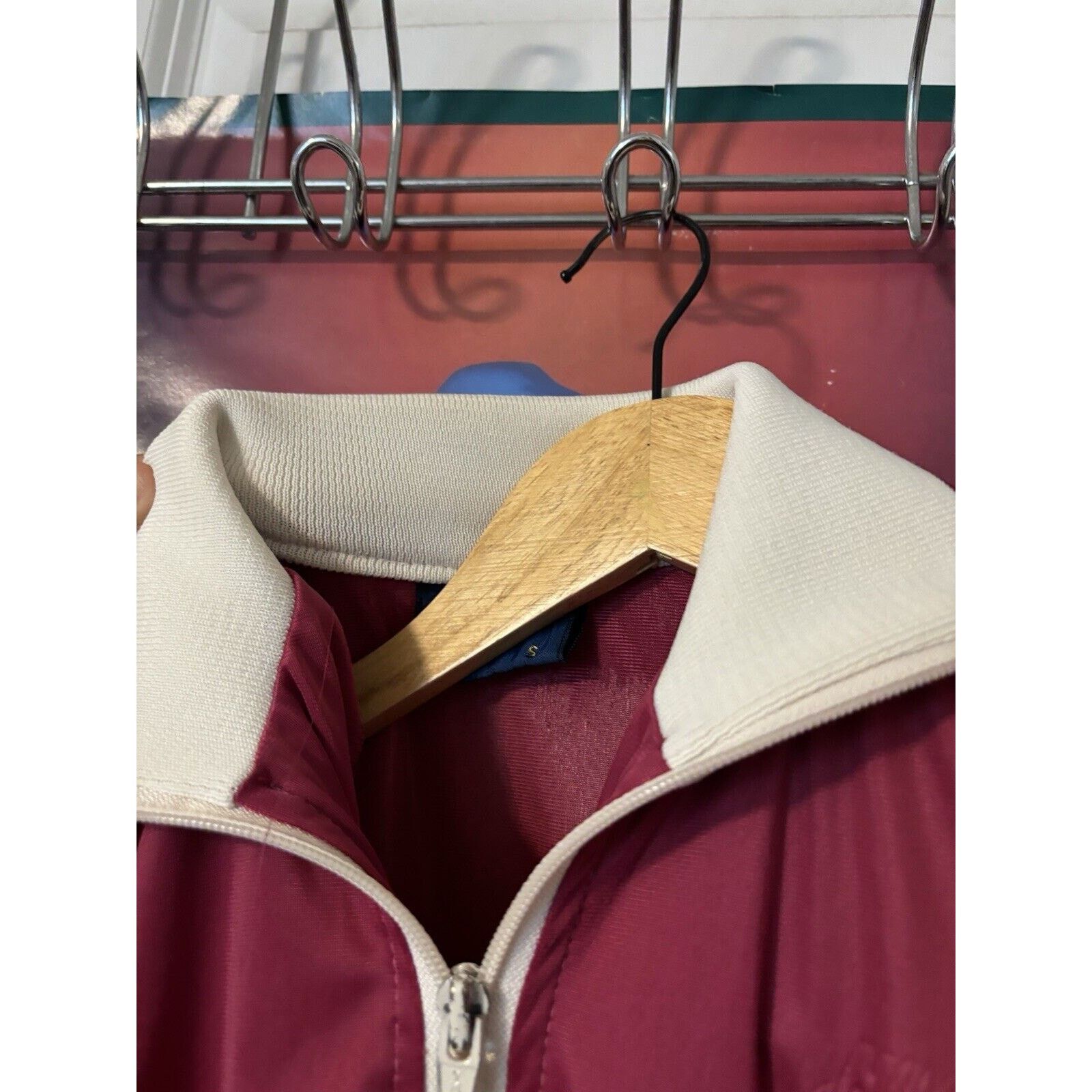 Nike Vintage 80s blue tag nike zip up track suit burgundy Sz S Size US S / EU 44-46 / 1 - 3 Thumbnail