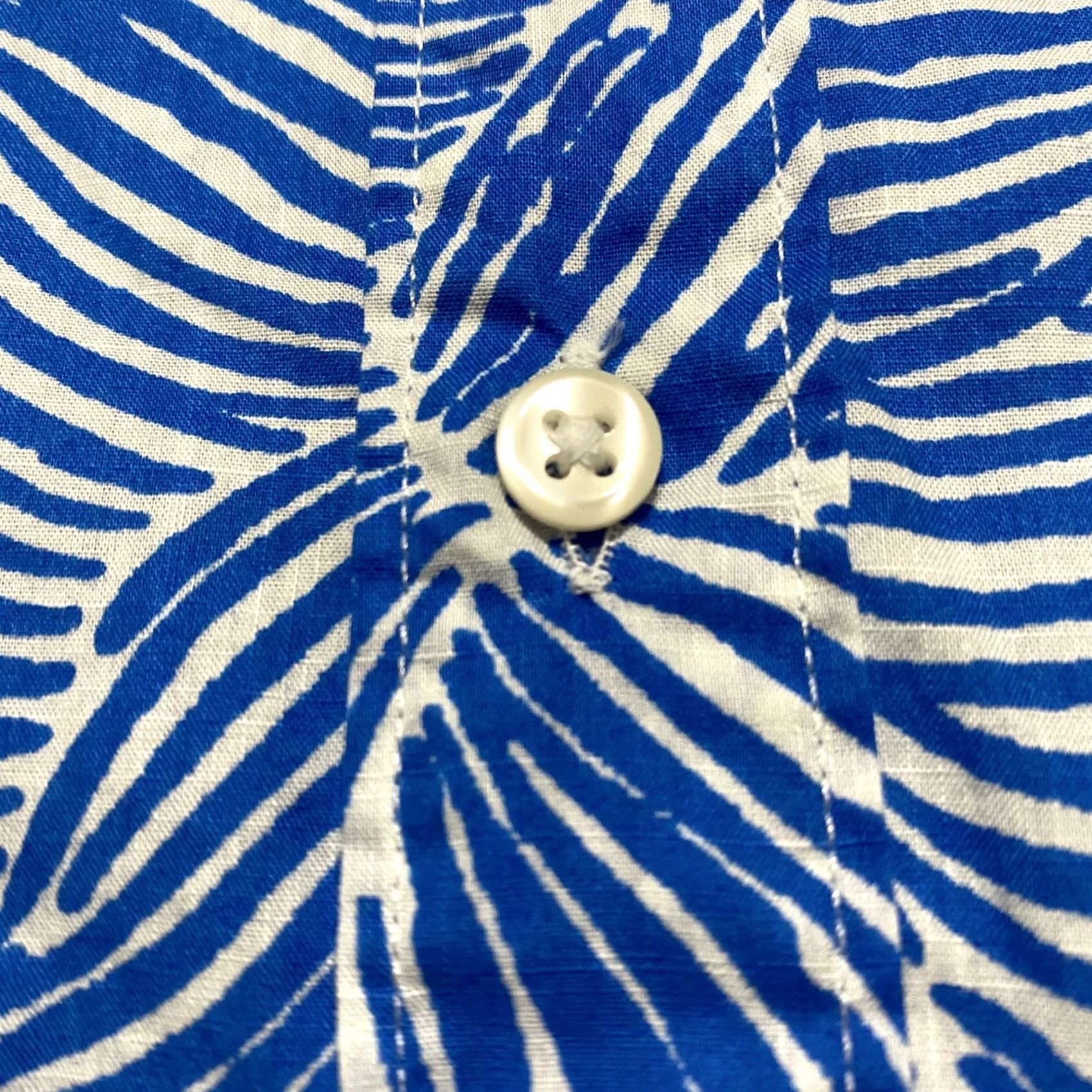 J.Crew J.CREW Shirt Geometric Short Sleeve Button-Down 100% Cotton Blue Mens M Size US M / EU 48-50 / 2 - 7 Thumbnail
