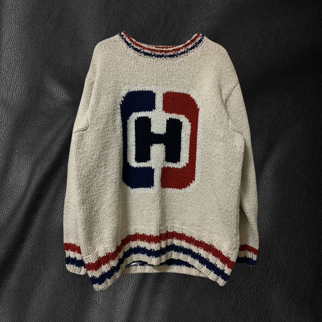 image of Hysteric Glamour Knitted Sweater in Beige, Men's (Size Medium)
