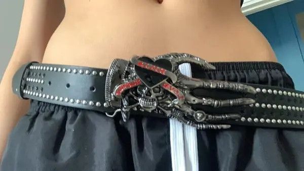 Japanese Brand Skeleton Hand Buckle Belt Size ONE SIZE - 3 Thumbnail