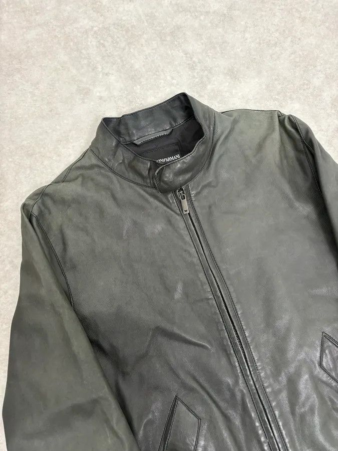 Emporio Armani AW2006 Emporio Armani Biker Eroded Leather Jacket Size US S / EU 44-46 / 1 - 5 Thumbnail