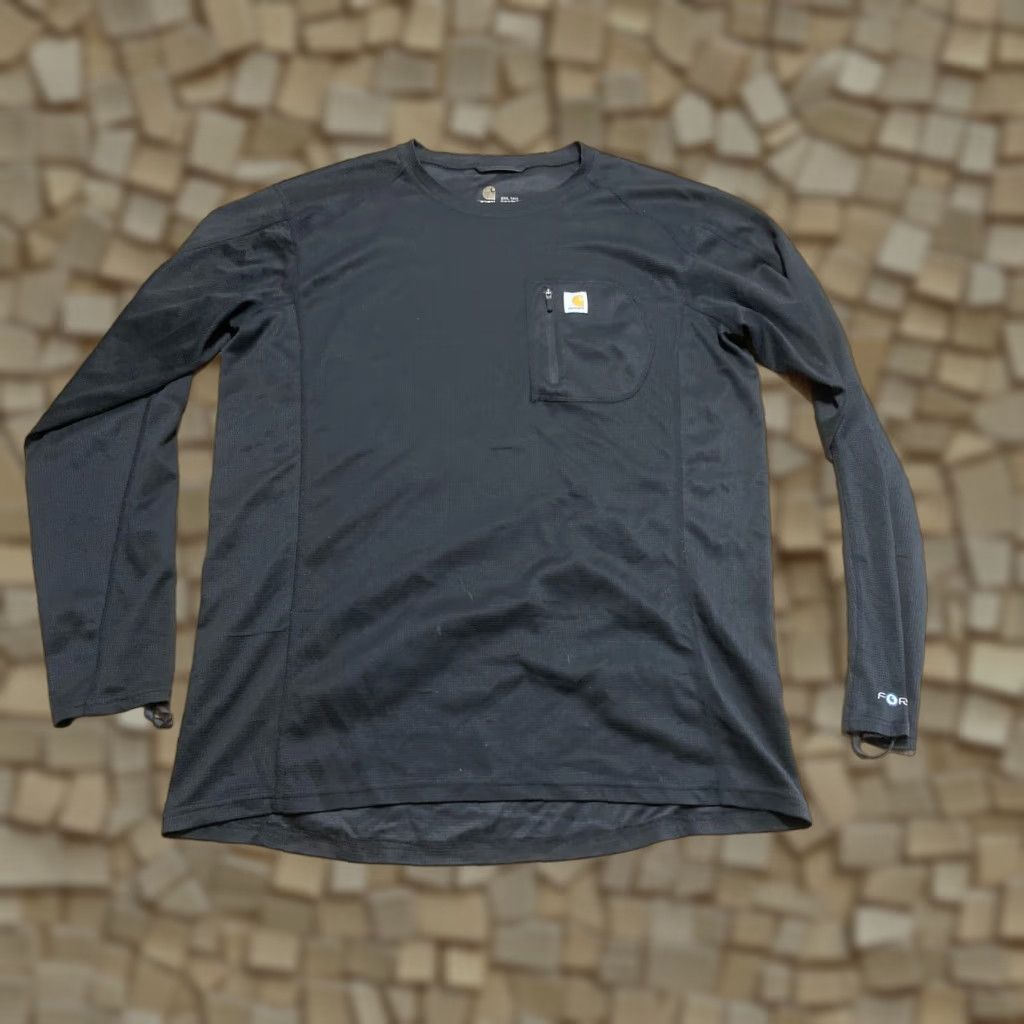 Carhartt Carhartt Shirt Men's Size 2XL Black Long Sleeve Zip Pocket Size XXL / US 16-18 / IT 52-54 - 1 Thumbnail