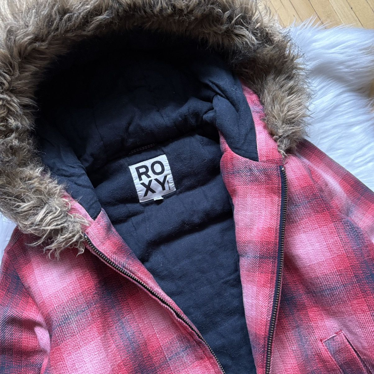 If Six Was Nine 📌 Vintage Roxy Quiksilver Faux Fur Y2K Bomber Jacket Size S / US 4 / IT 40 - 7 Thumbnail