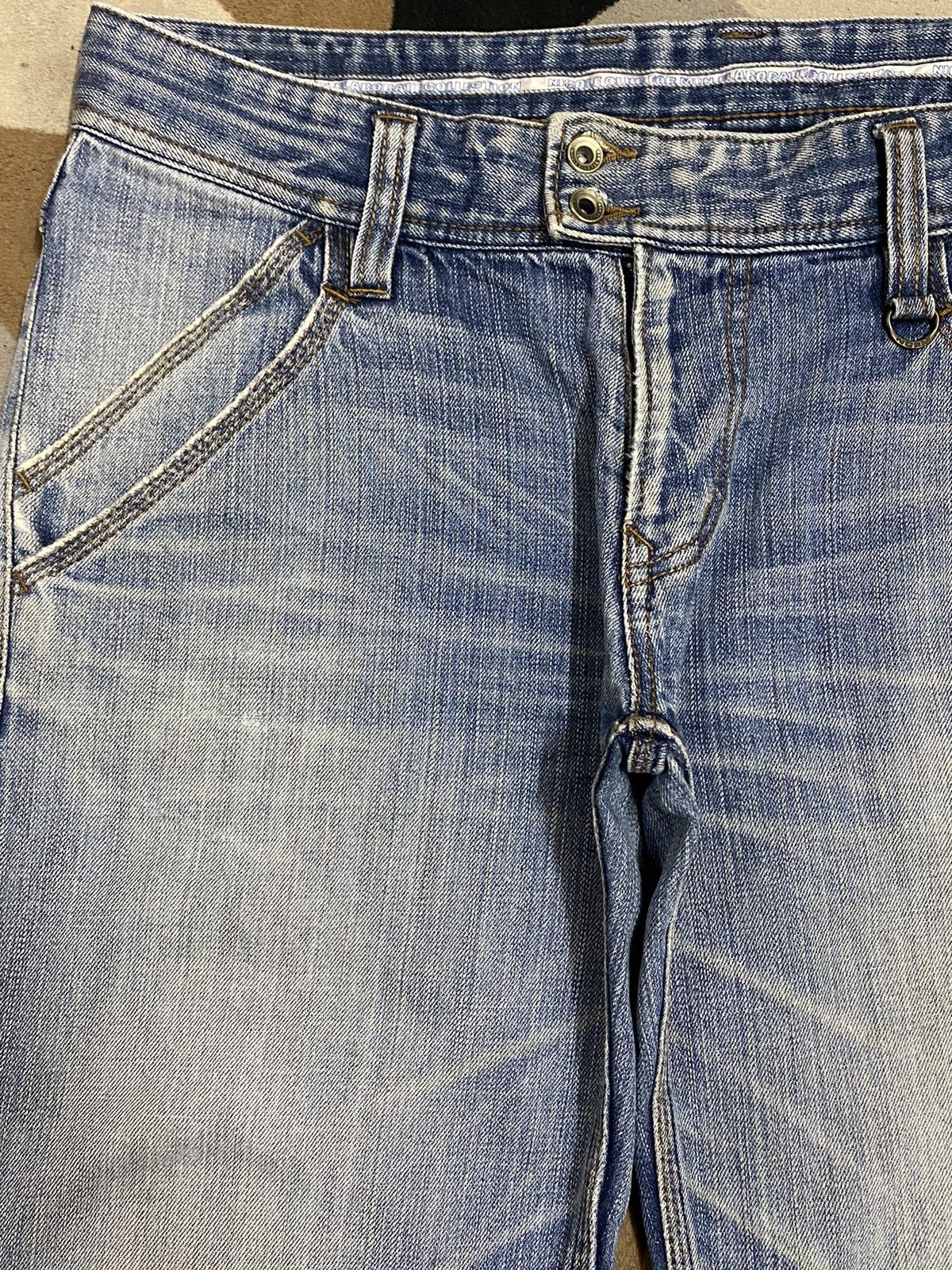 Japanese Brand Vintage Nicole Club Men Distressed Wide leg Jeans Size US 34 / EU 50 - 11 Thumbnail