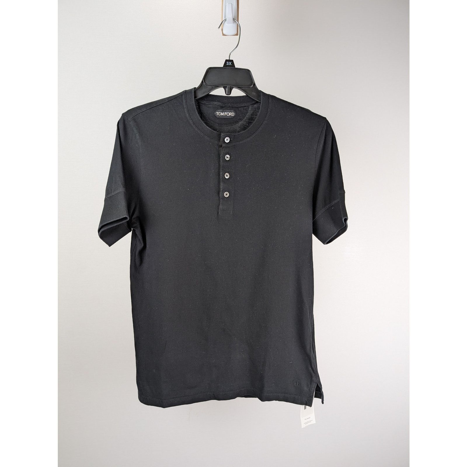 Tom Ford o1rshd1 CC20 Henely Shirt in Black Size US M / EU 48-50 / 2 - 2 Thumbnail