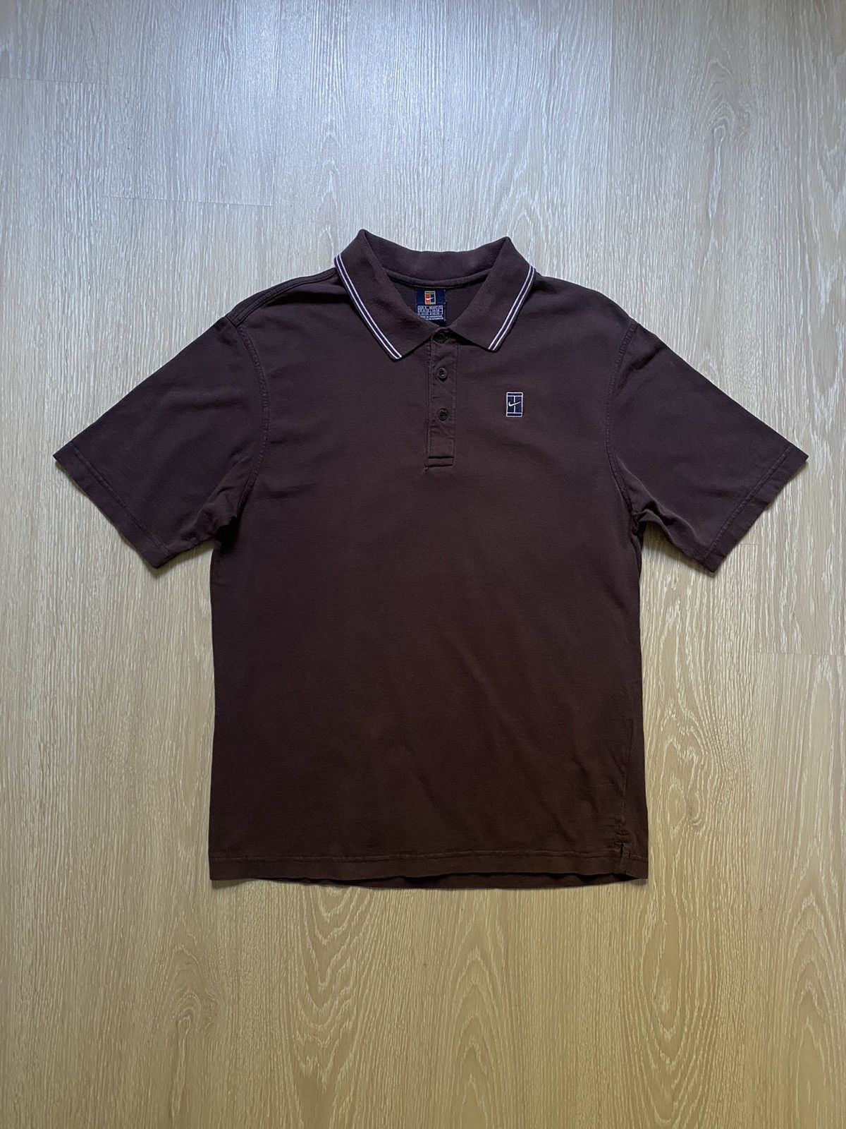 Nike × Vintage Vintage Nike Court Retro Polo Tee Y2K Swoosh Size S Size US S / EU 44-46 / 1 - 1 Thumbnail
