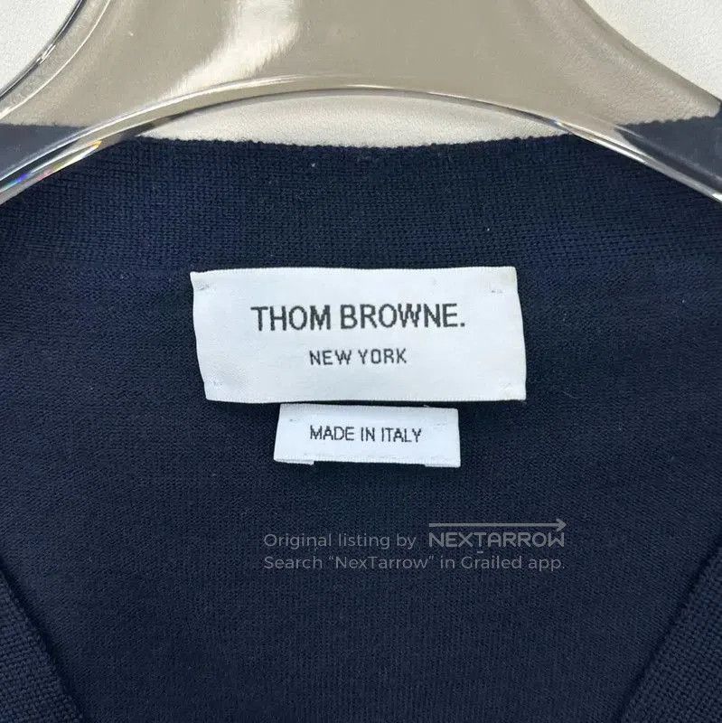 Thom Browne Thom Browne Women's Navy Cardigan with Striped Sleeves . Size XS / US 0-2 / IT 36-38 - 3 Thumbnail