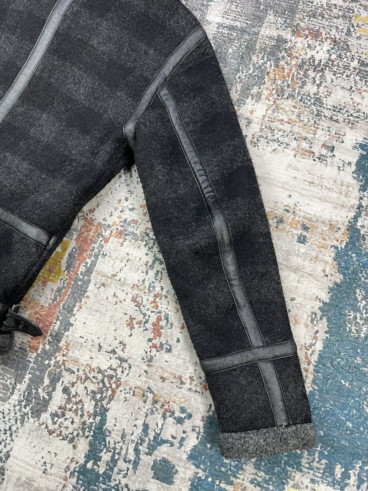 Diesel Black Gold Diesel Type N.78 Wool Faux Fur Striped Bomber Jackets Size US S / EU 44-46 / 1 - 7 Thumbnail