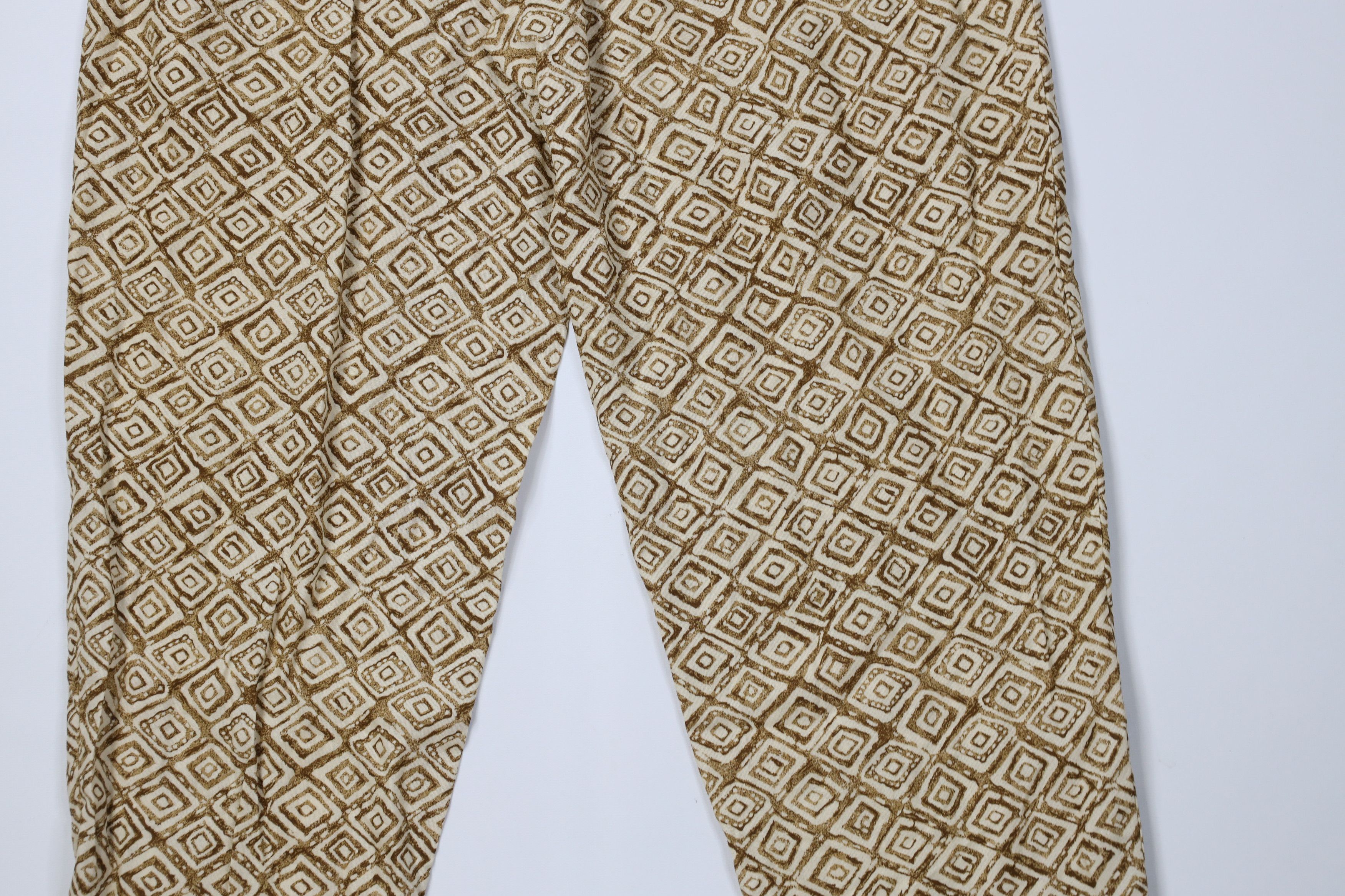 Vintage Vintage 90s Streetwear Geometric Rayon Tapered Leg Pants USA Size 26" / US 2 / IT 38 - 10 Thumbnail